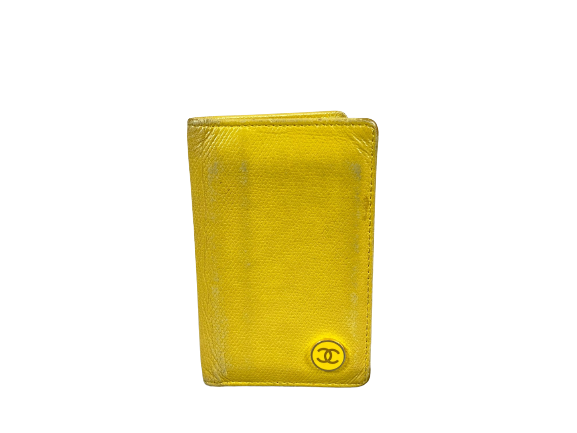 Chanel Bifold Card Case Black Leather