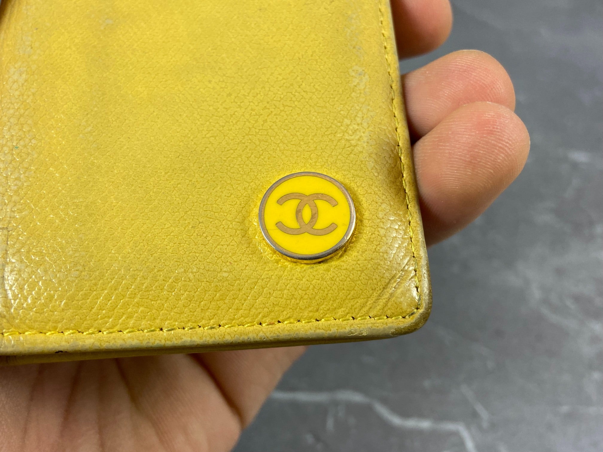 Chanel Bifold Card Case Black Leather