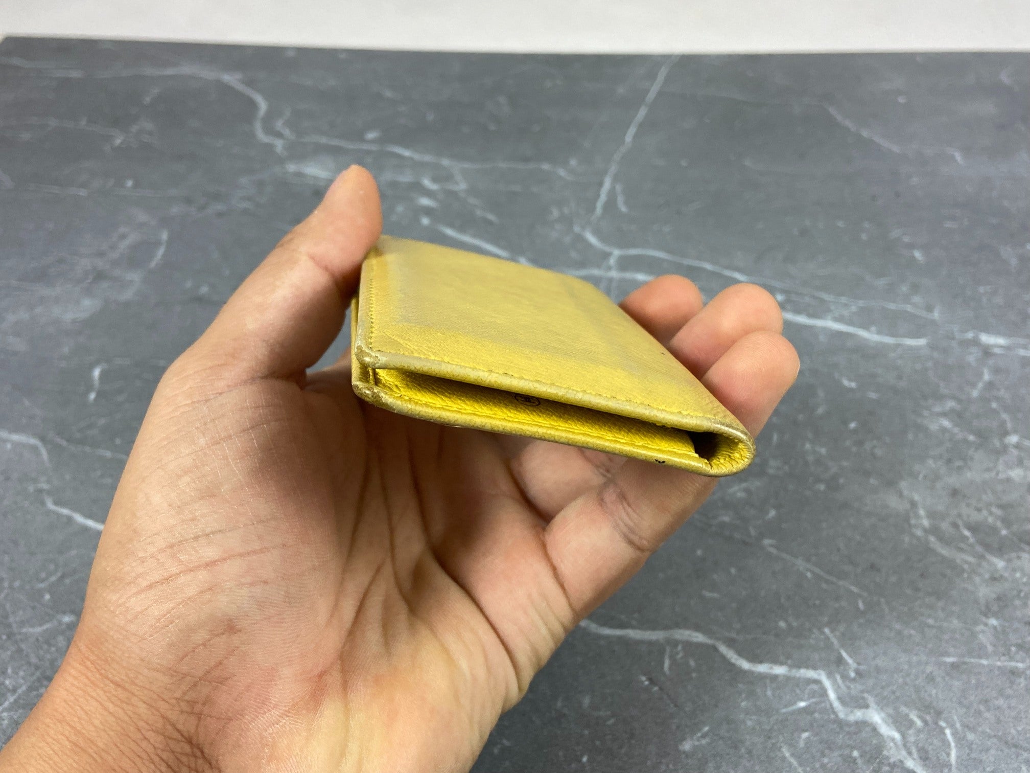 Chanel Bifold Card Case Black Leather