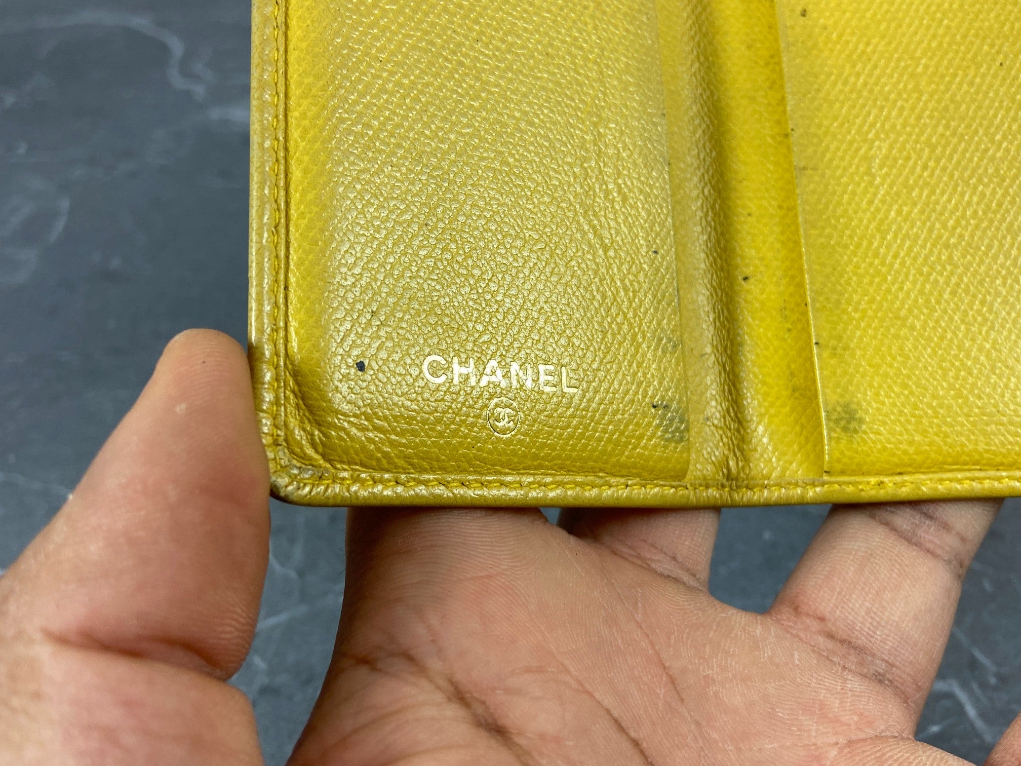 Chanel Bifold Card Case Black Leather