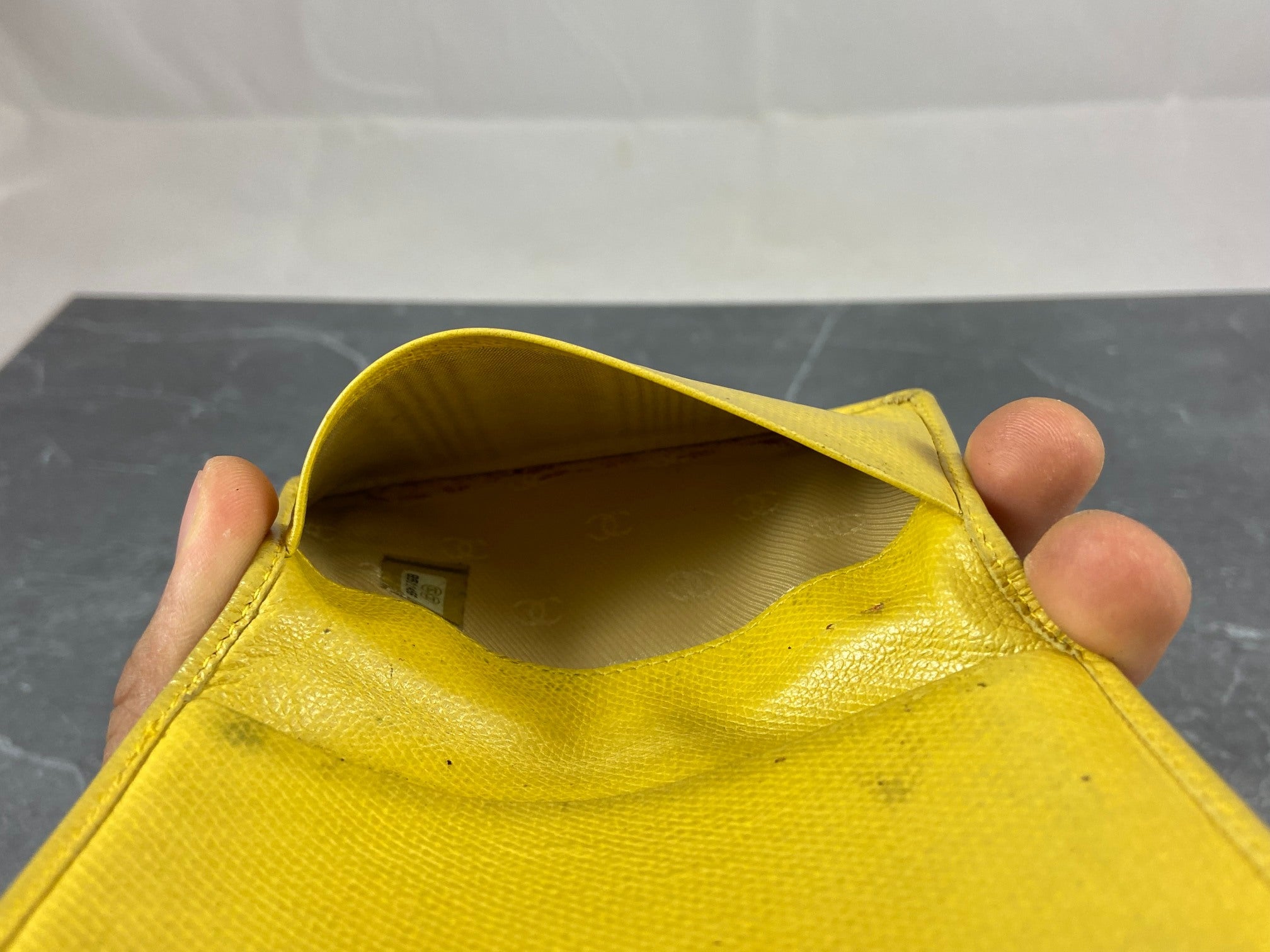 Chanel Bifold Card Case Black Leather