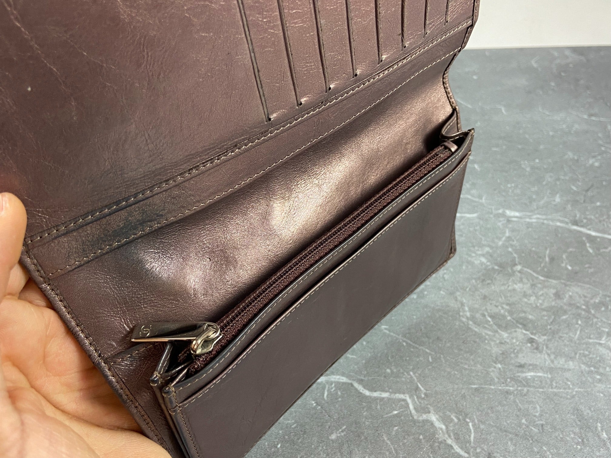 Chanel Cambon Long Bifold Wallet Rosé Quilted Leather