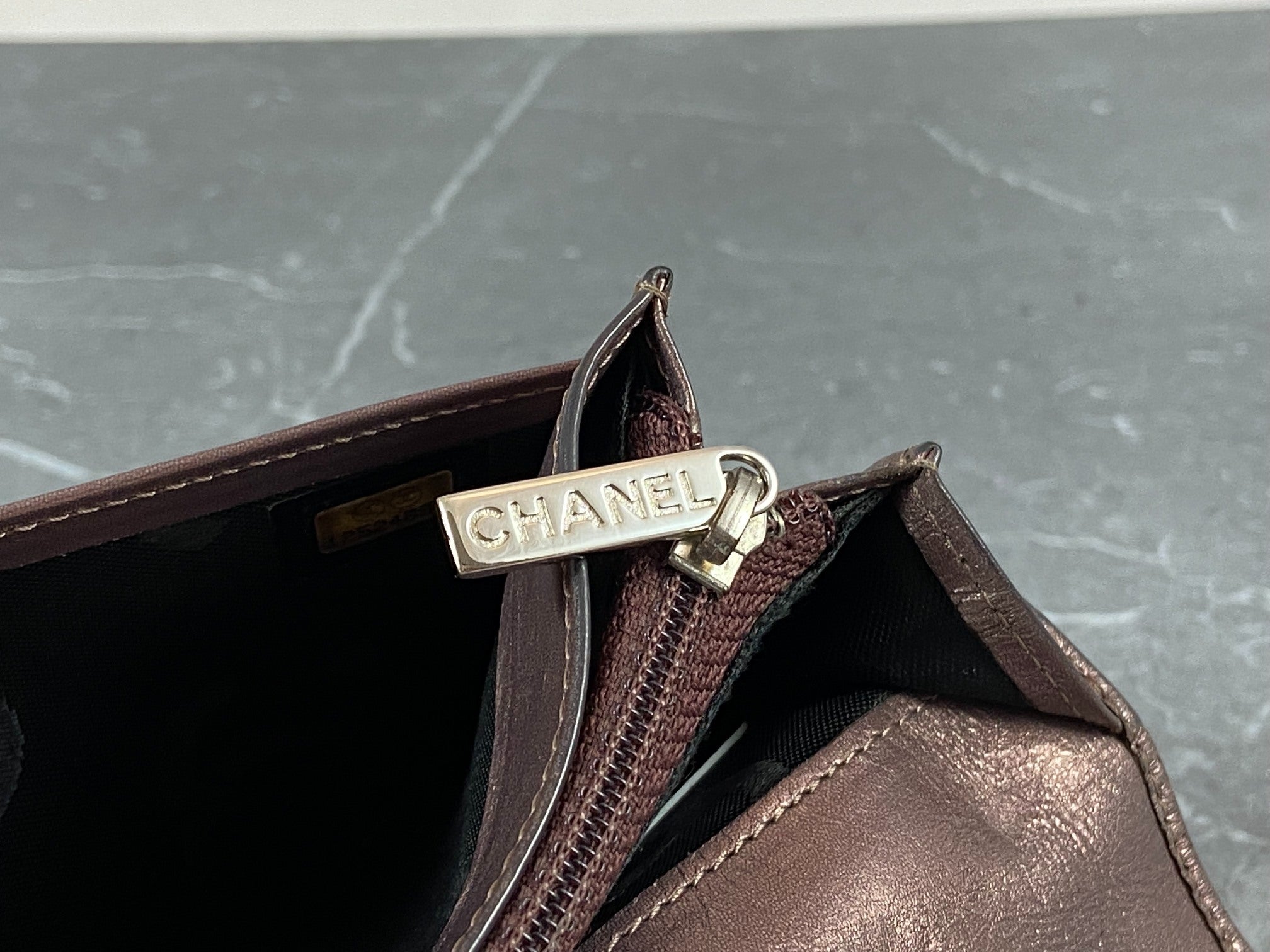 Chanel Cambon Long Bifold Wallet Rosé Quilted Leather