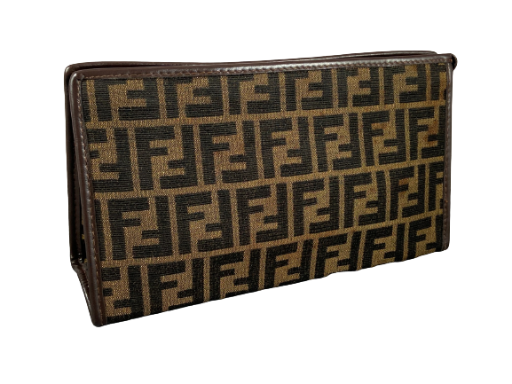 Fendi Cosmetic Pouch Tabacco Brown Zucca Monogram