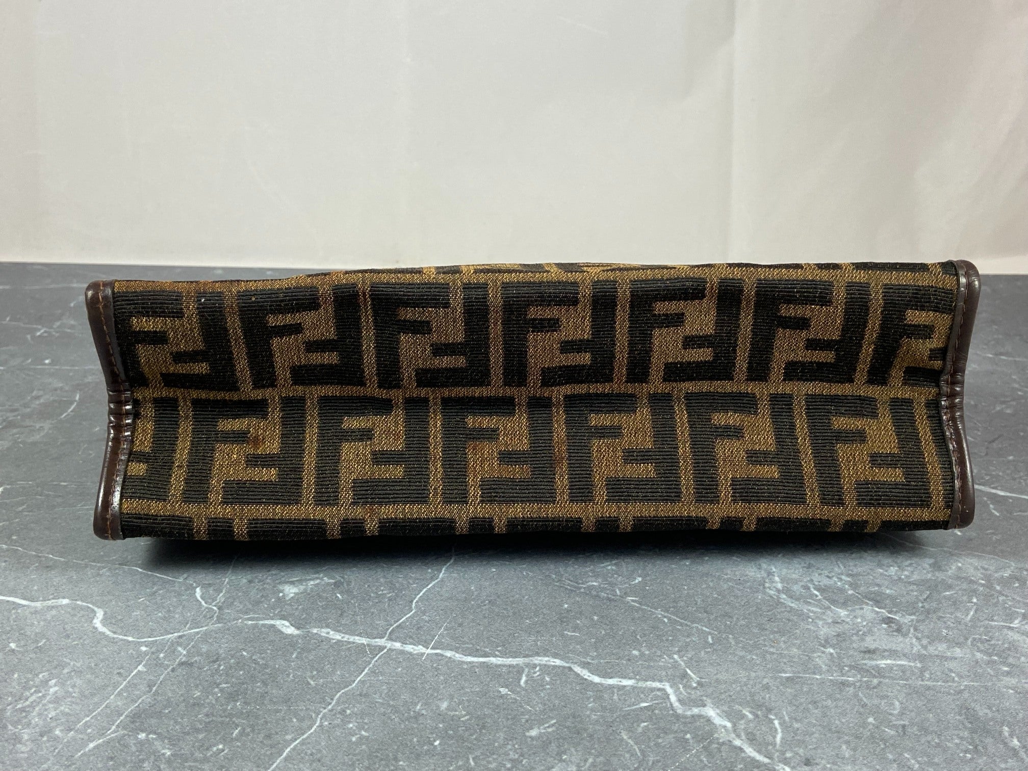 Fendi Cosmetic Pouch Tabacco Brown Zucca Monogram