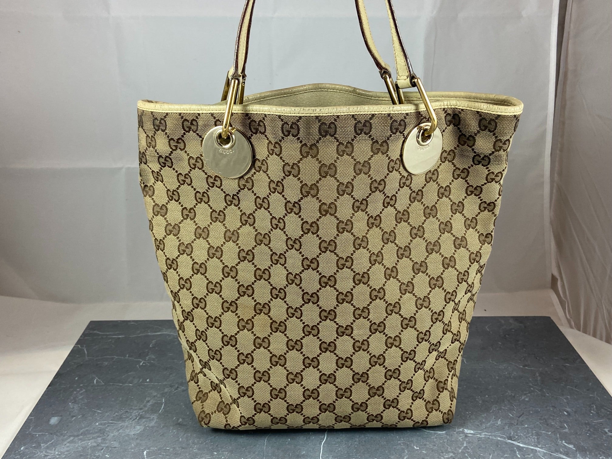 Gucci Hand / Tote Bag Beige GG Monogram