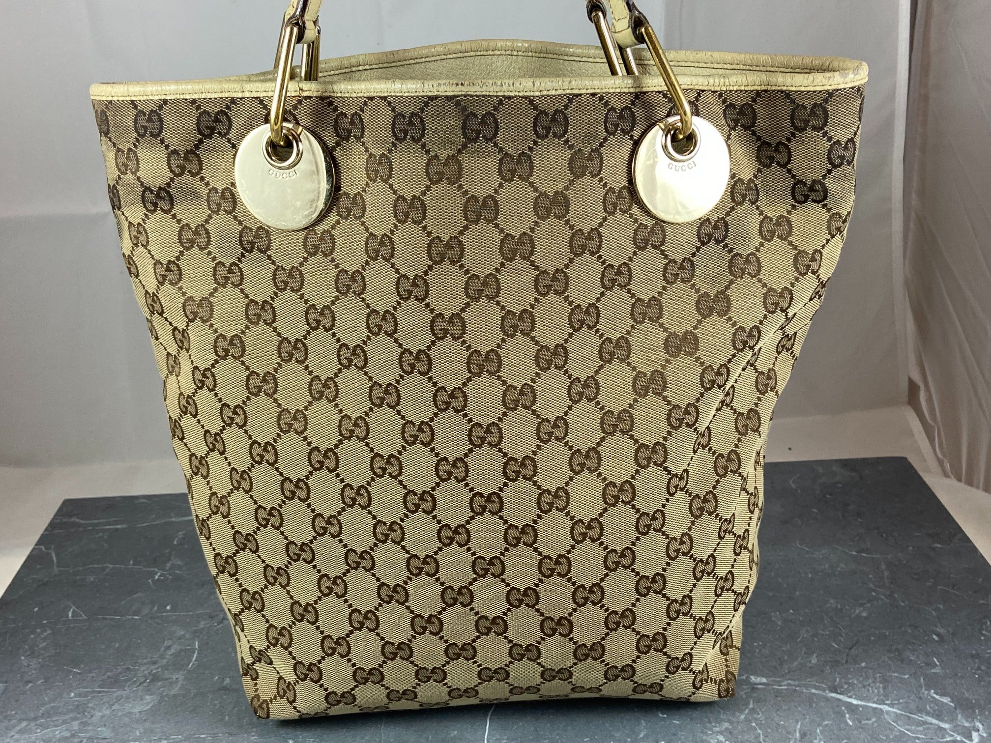 Gucci Hand / Tote Bag Beige GG Monogram