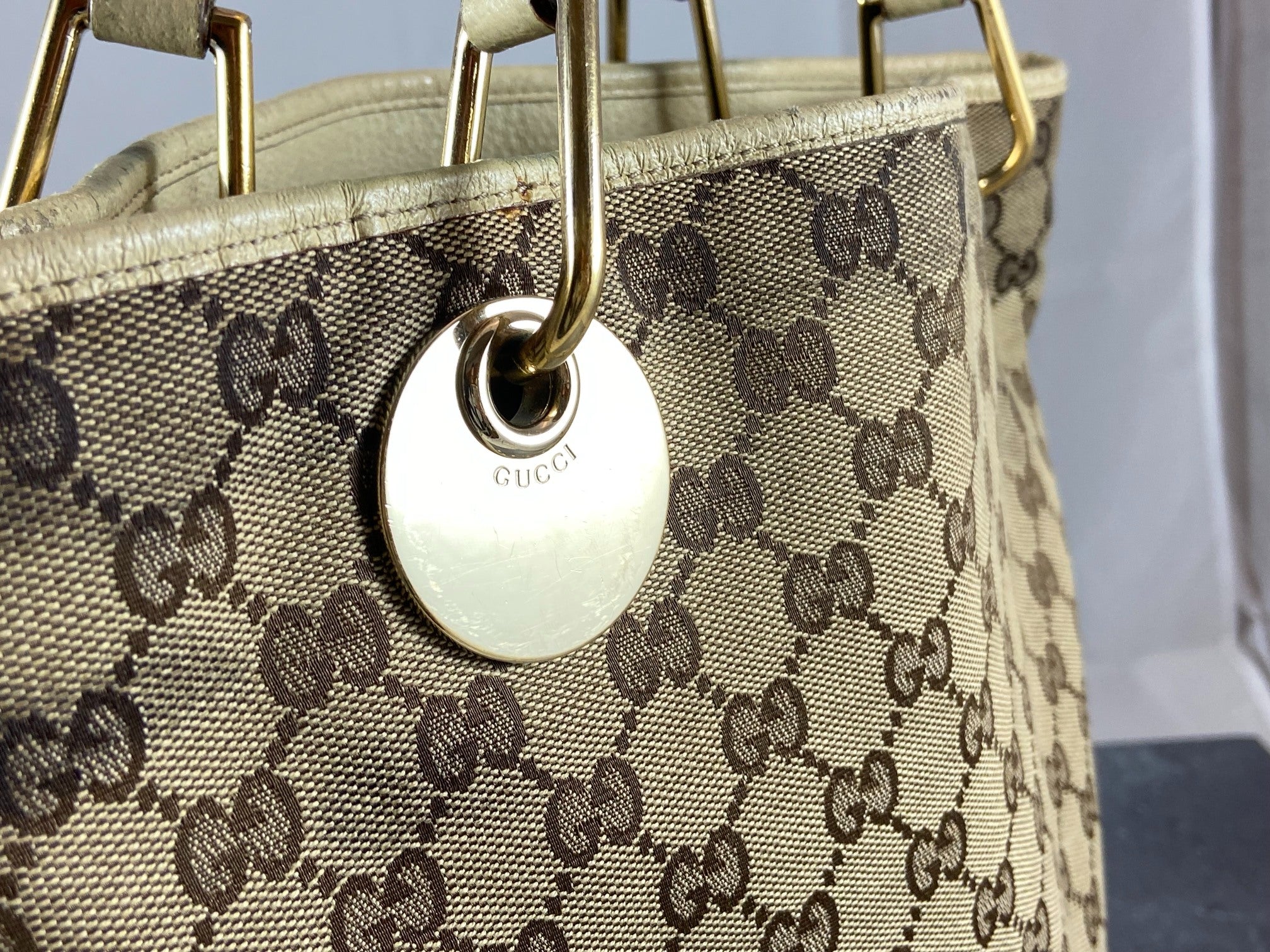Gucci Hand / Tote Bag Beige GG Monogram