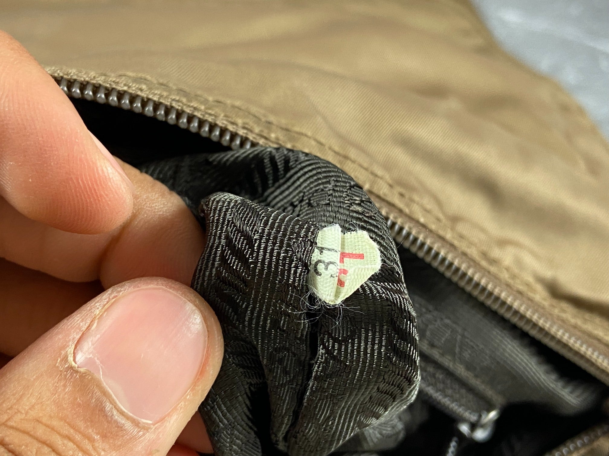 Prada Tessuto Nylon Shoulder / Messenger Bag Brown