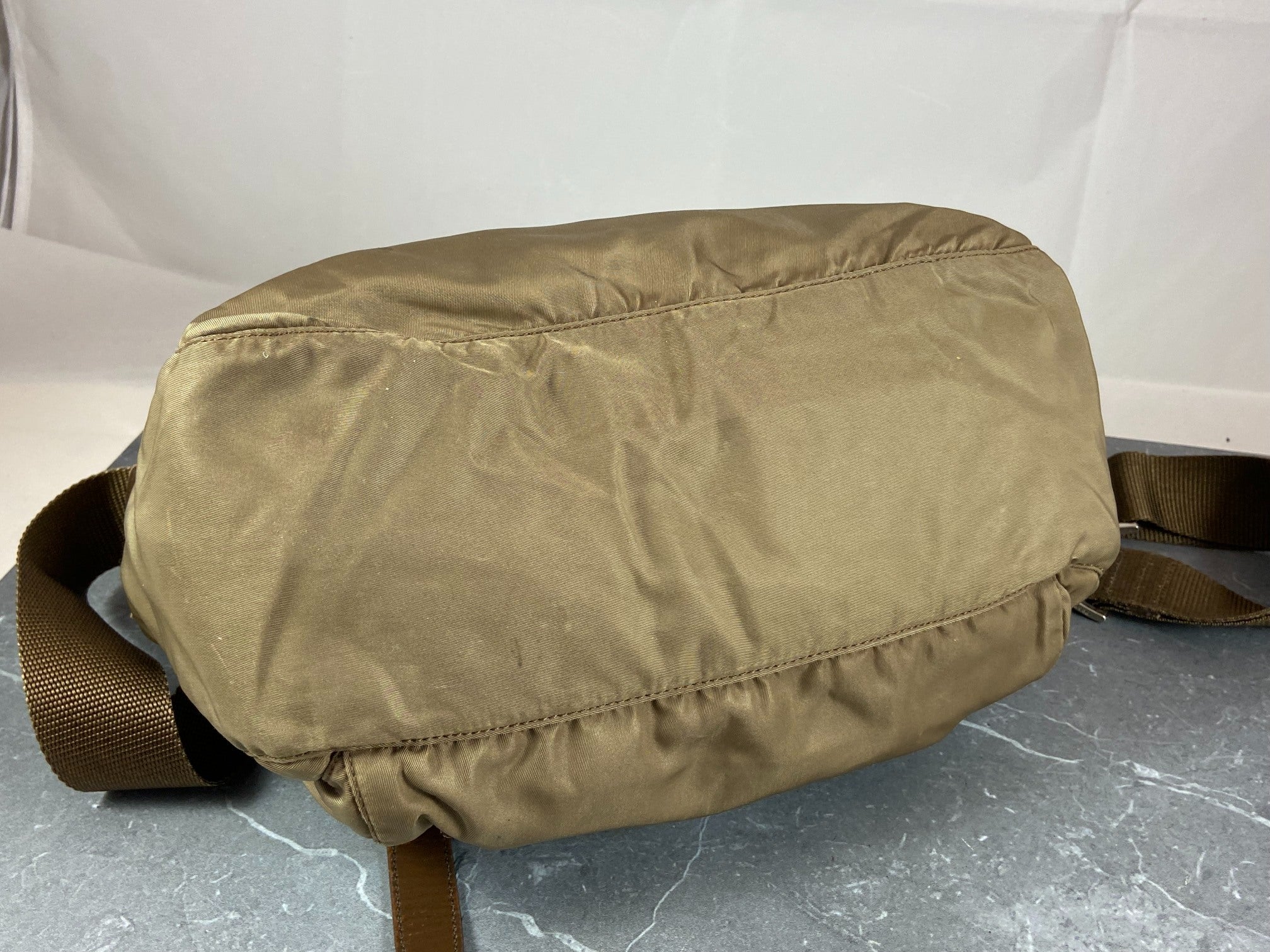 Prada Tessuto Nylon Shoulder / Messenger Bag Brown