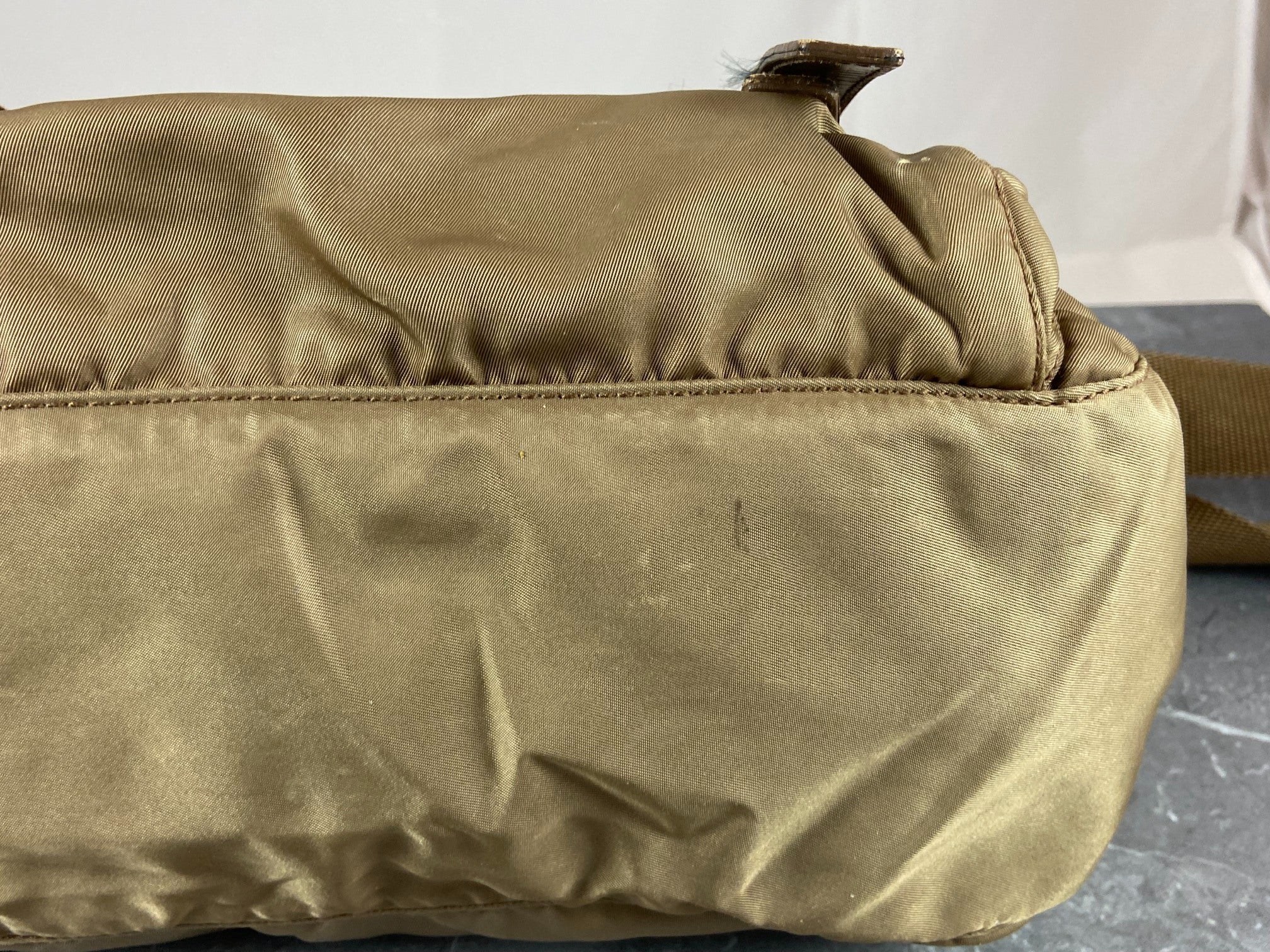 Prada Tessuto Nylon Shoulder / Messenger Bag Brown