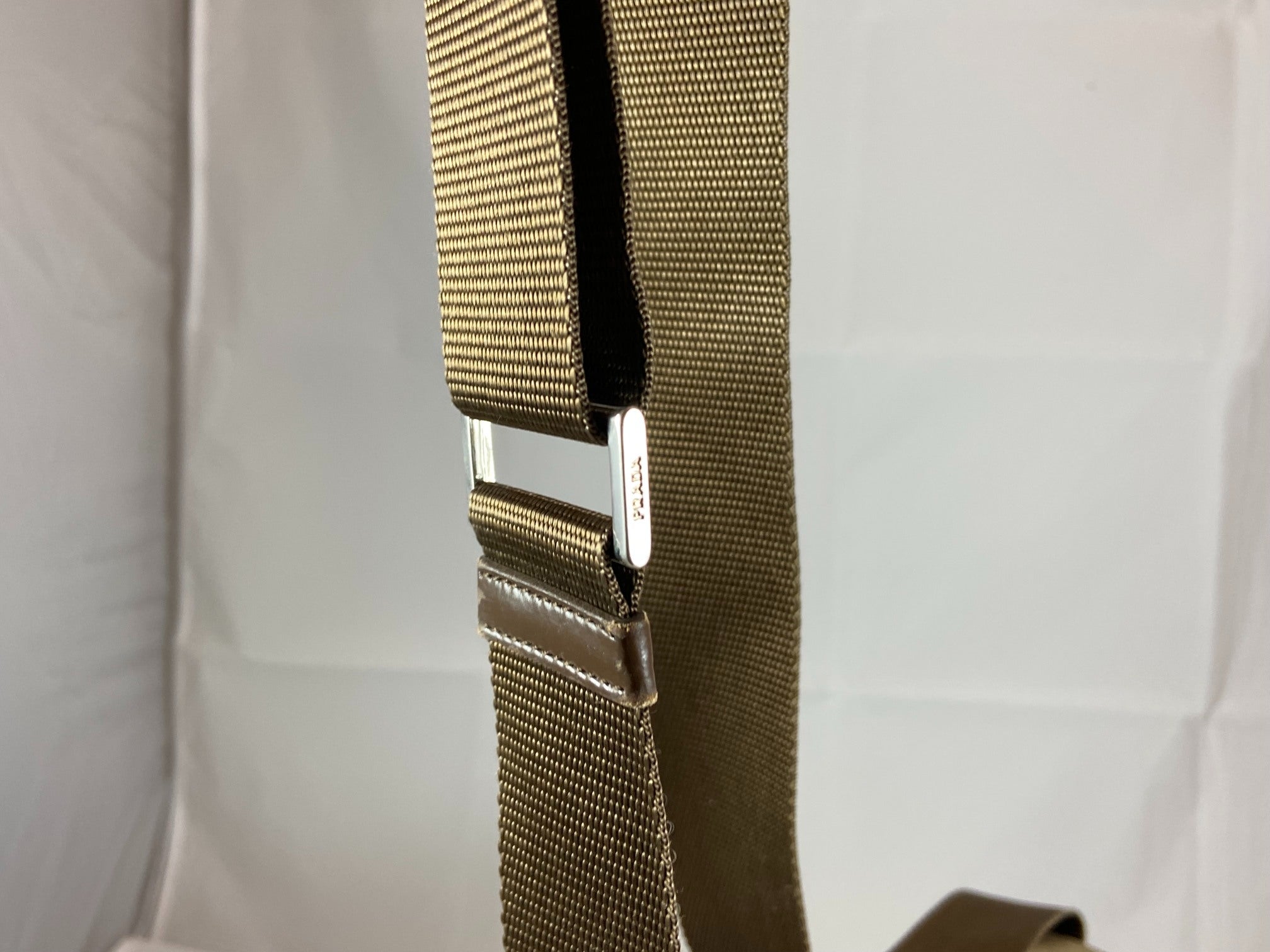 Prada Tessuto Nylon Shoulder / Messenger Bag Brown