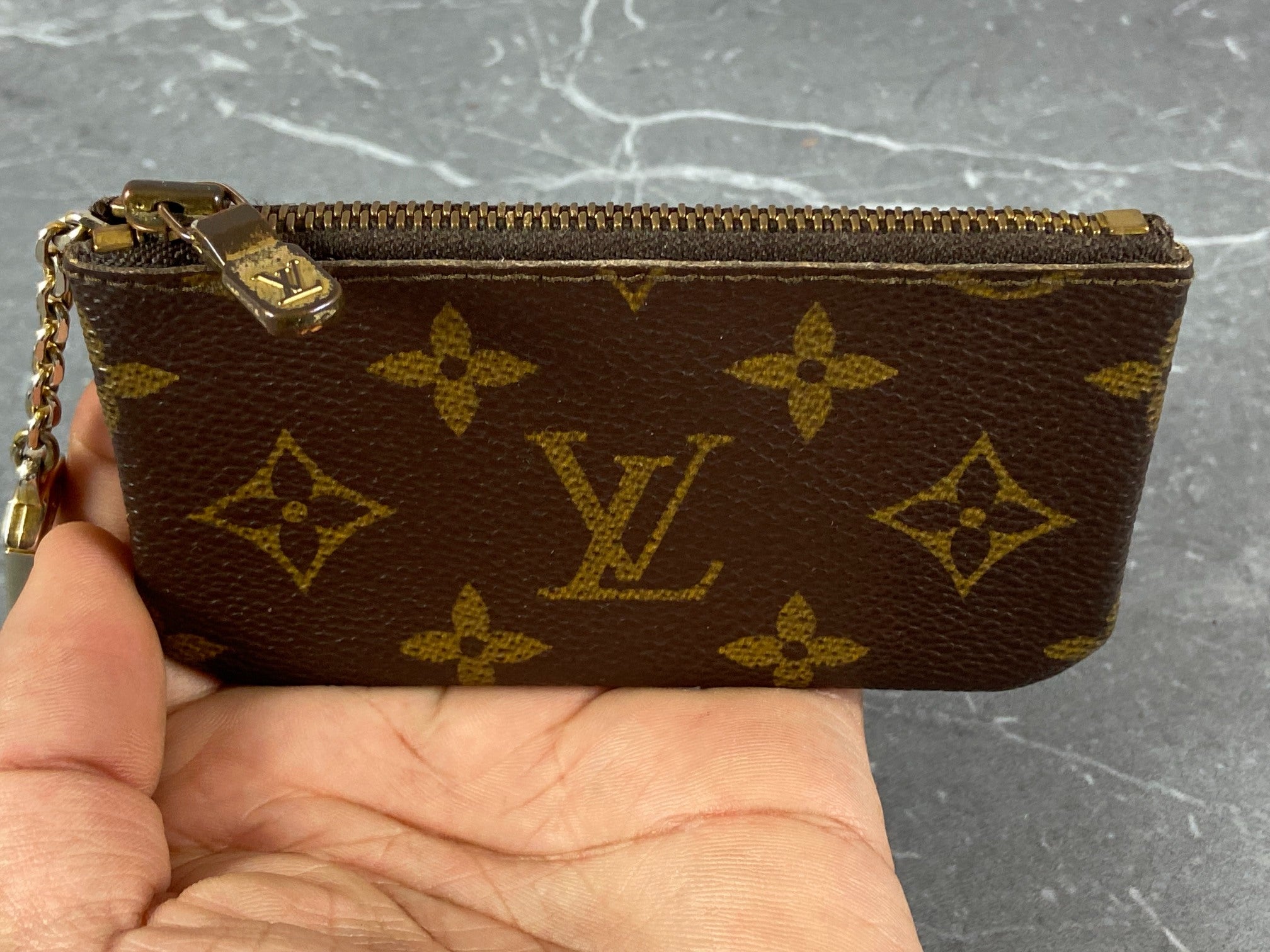 Louis Vuitton Pochette Cles Key Pouch Monogram Canvas