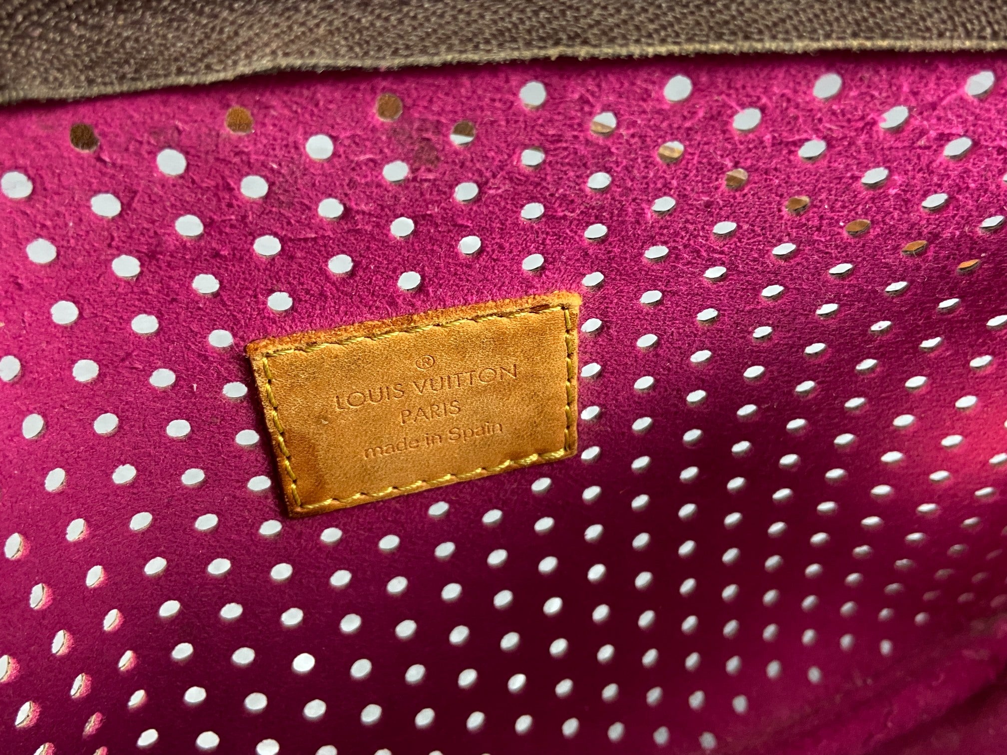 Louis Vuitton Perforated Pochette Accessoires Monogram Canvas Fuchsia