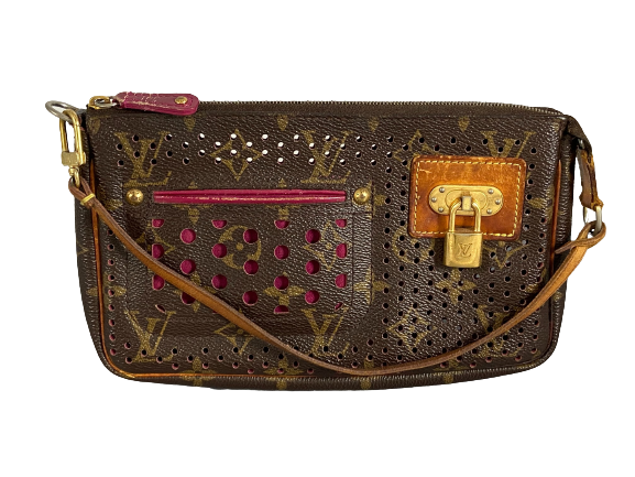 Louis Vuitton Perforated Pochette Accessoires Monogram Canvas Fuchsia