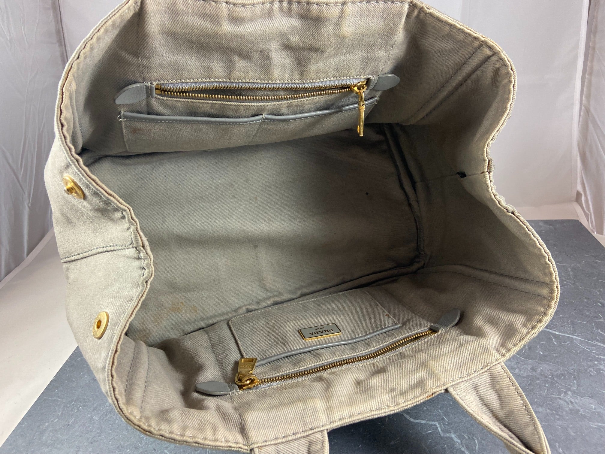 Prada Canapa Tote Bag Black