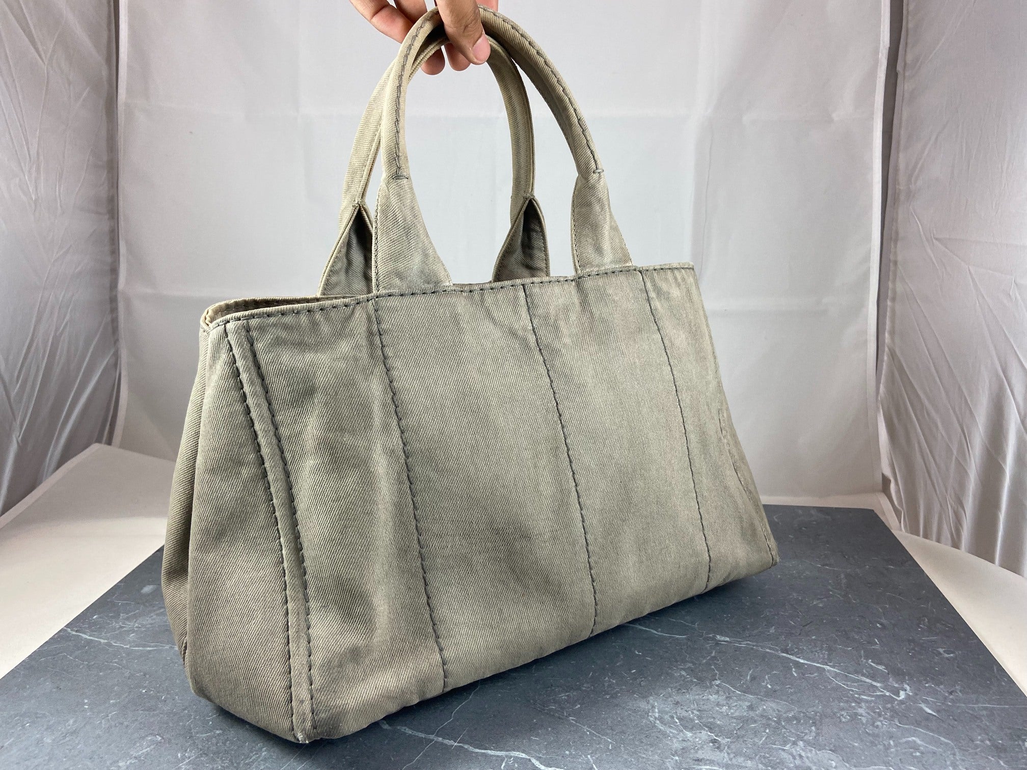 Prada Canapa Tote Bag Black