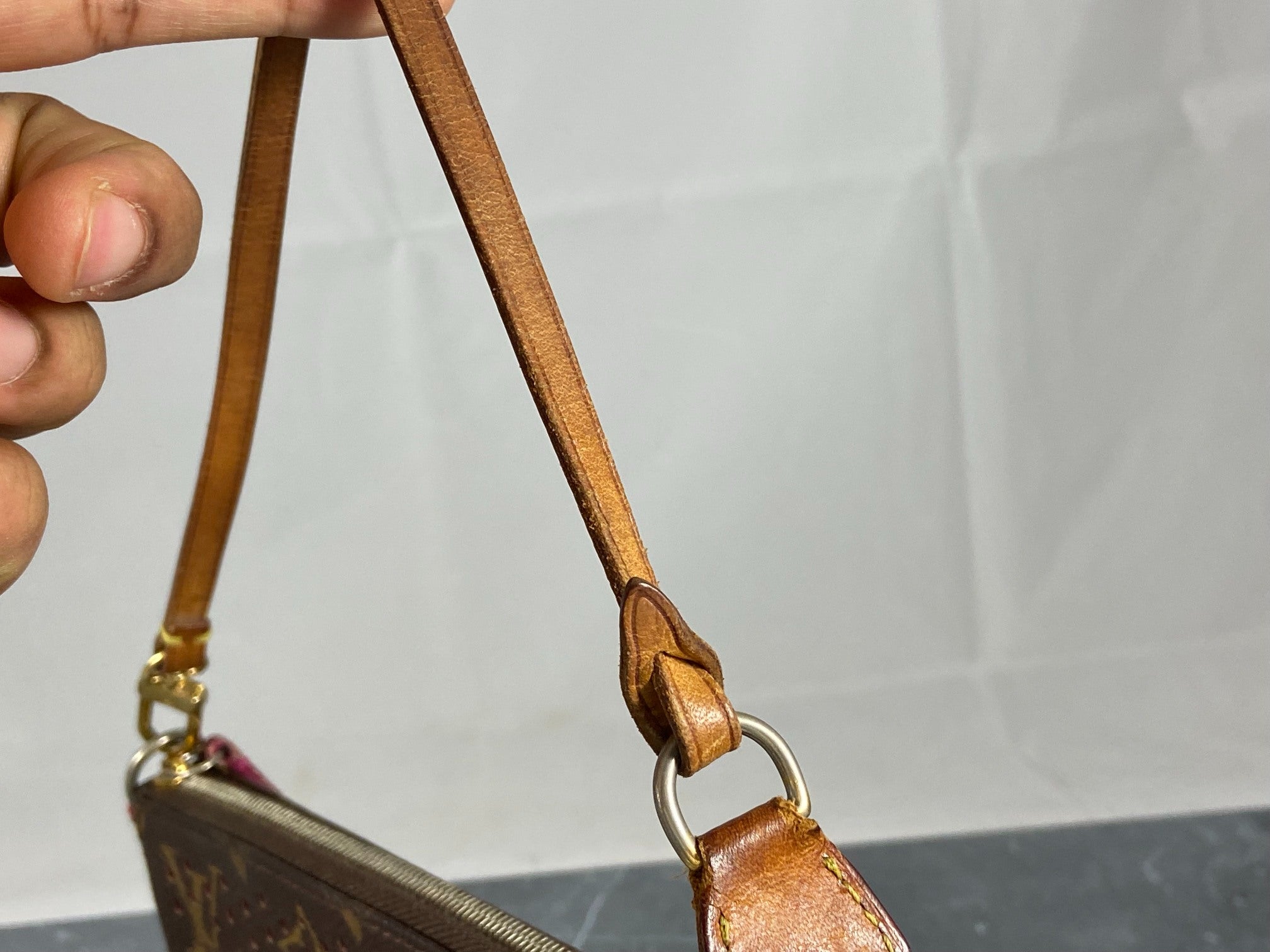 Louis Vuitton Perforated Pochette Accessoires Monogram Canvas Fuchsia
