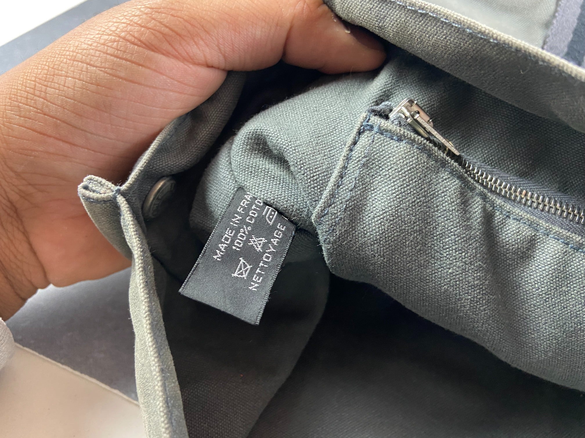 Hermès Fourre Tout MM Cotton Bag Grey