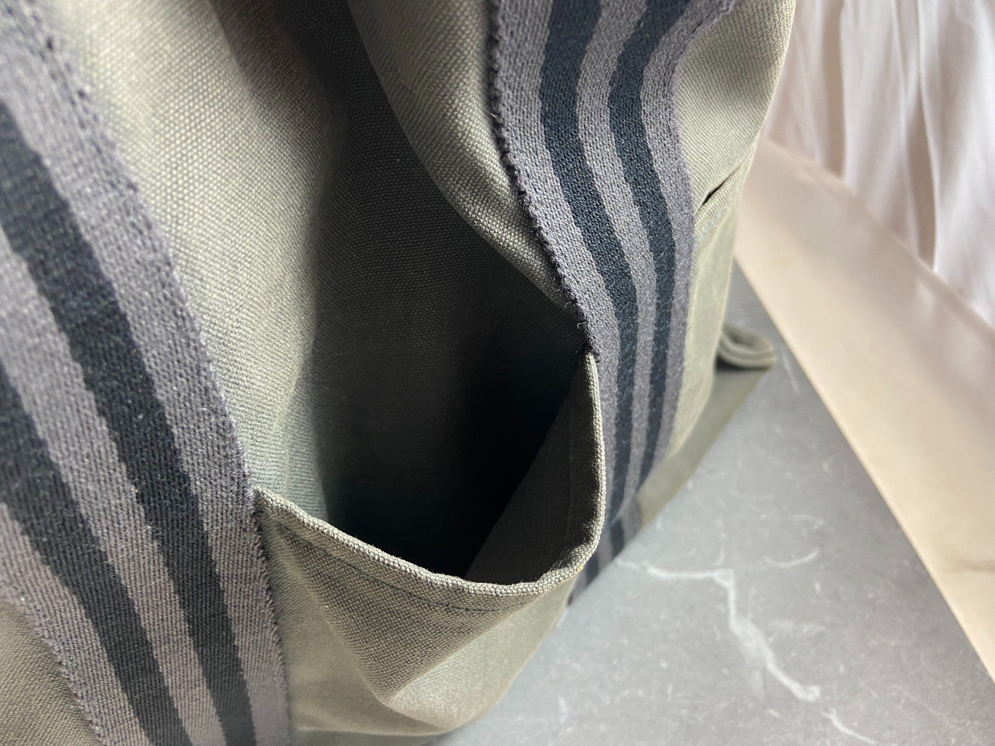 Hermès Fourre Tout MM Cotton Bag Grey