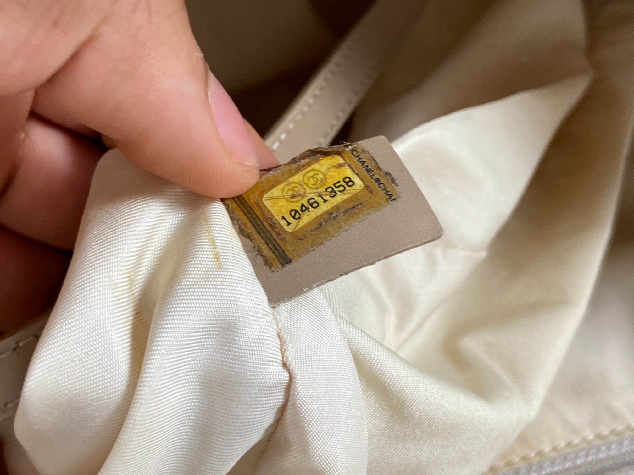 Chanel Travel Line Hand / Shoulder Bag Beige