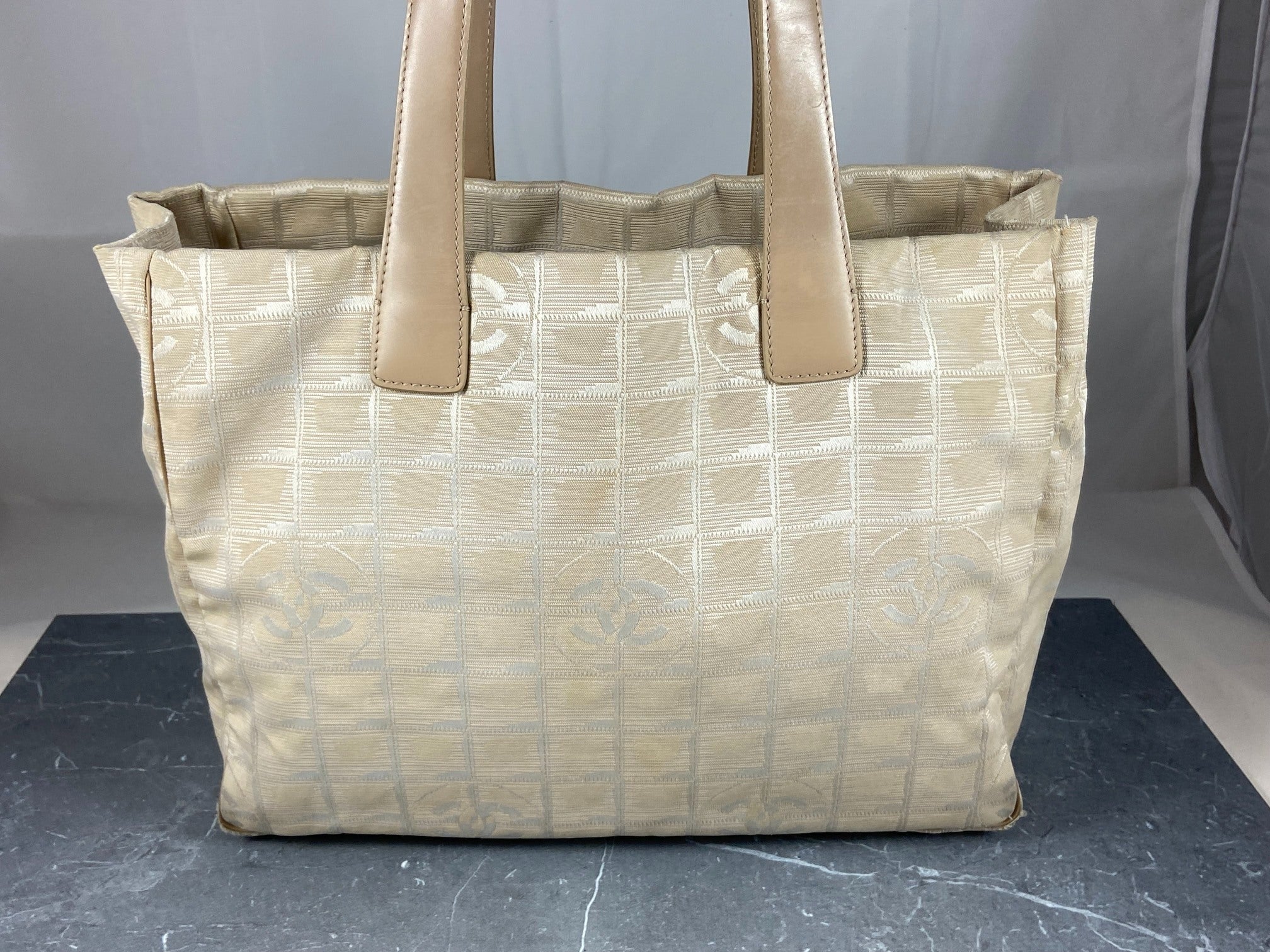 Chanel Travel Line Hand / Shoulder Bag Beige