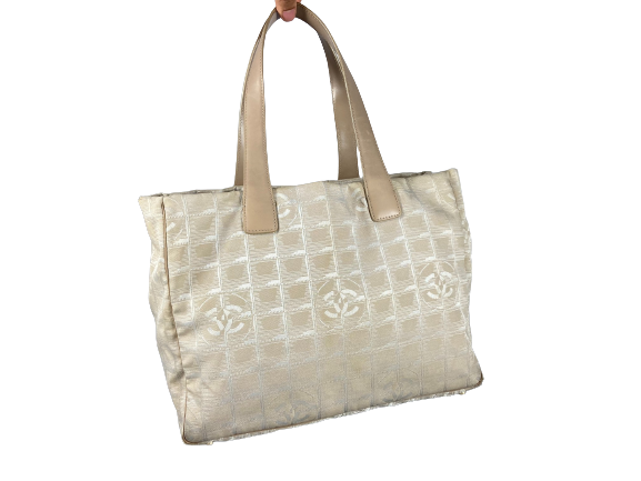 Chanel Travel Line Hand / Shoulder Bag Beige