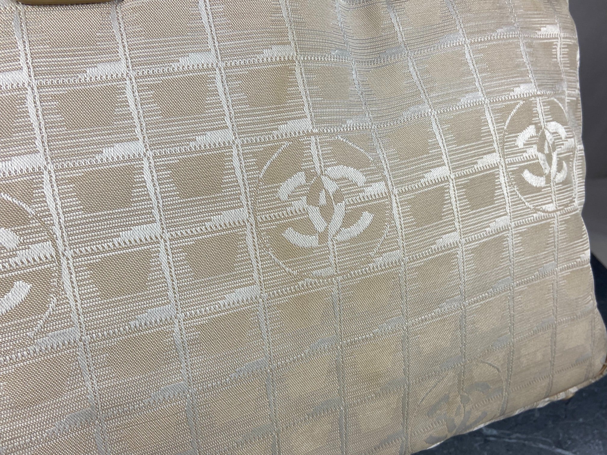 Chanel Travel Line Hand / Shoulder Bag Beige