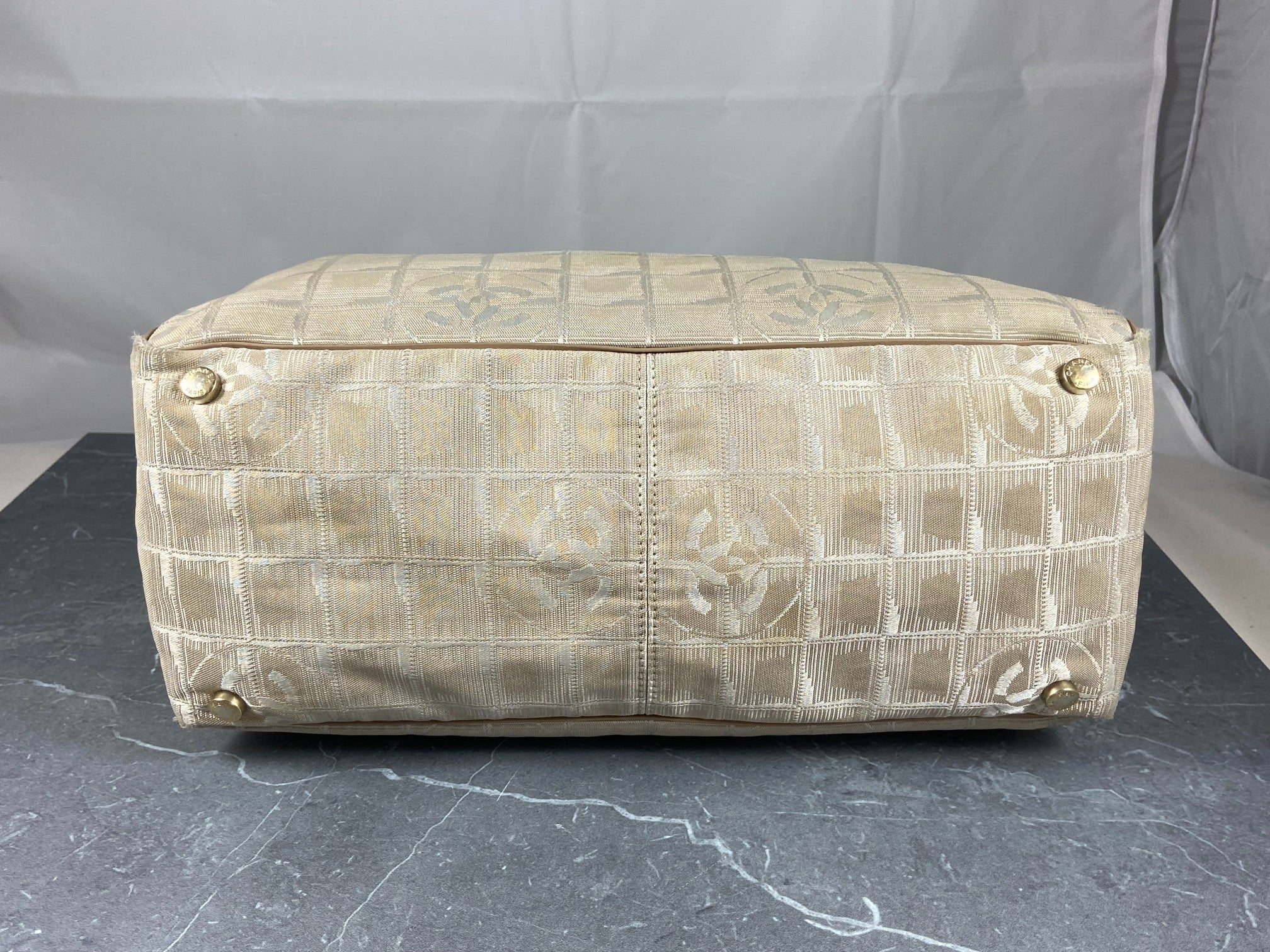Chanel Travel Line Hand / Shoulder Bag Beige