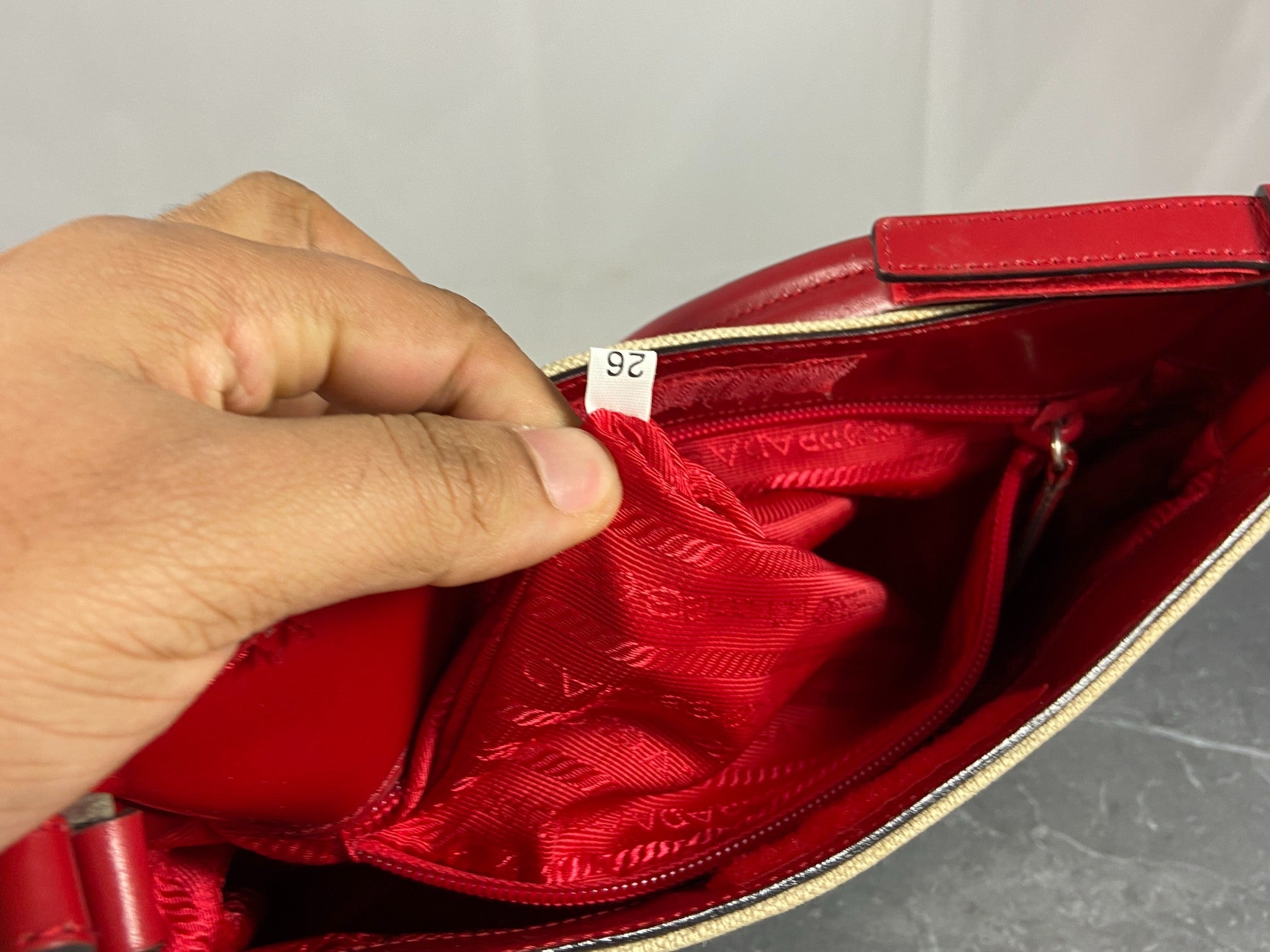 Prada Sport Hobo Bag Beige / Red