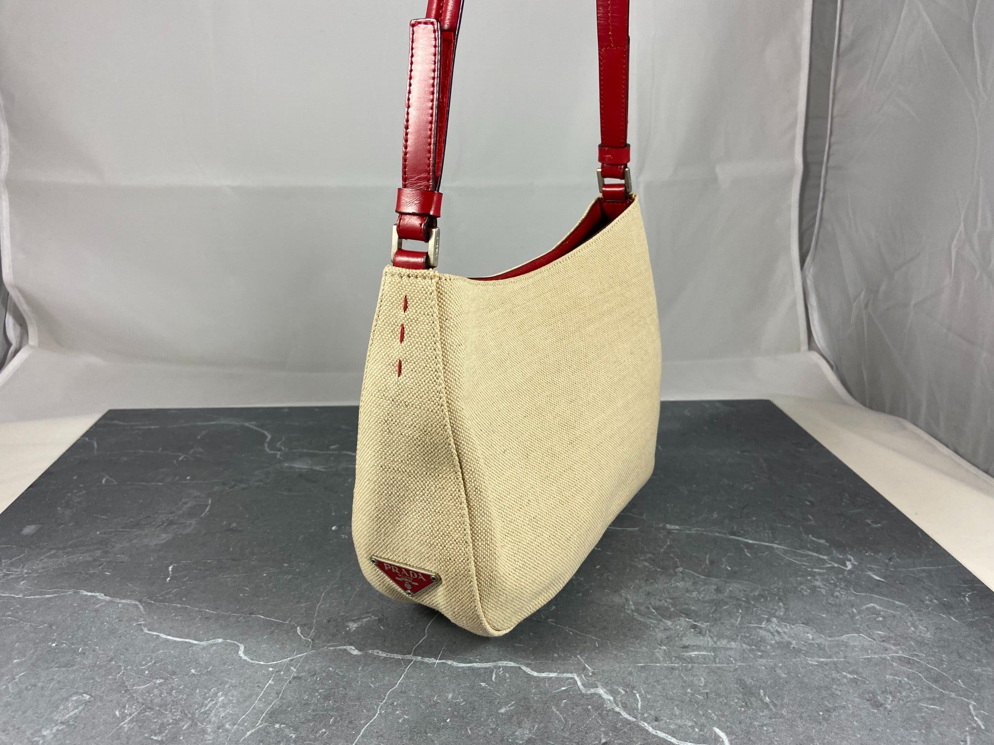 Prada Sport Hobo Bag Beige / Red
