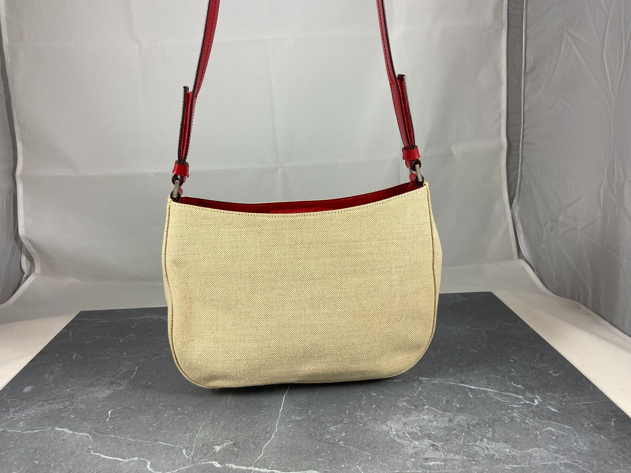 Prada Sport Hobo Bag Beige / Red