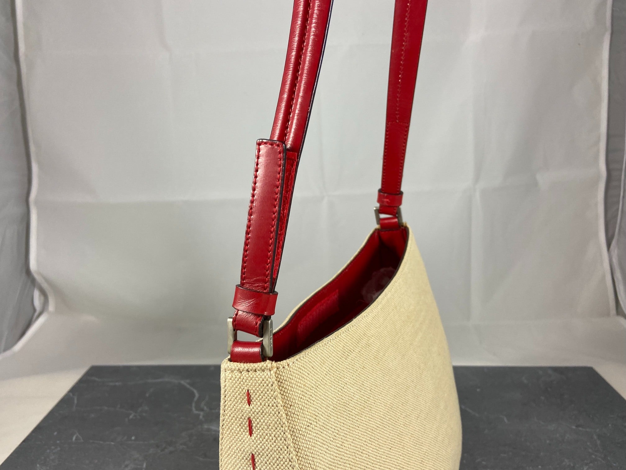 Prada Sport Hobo Bag Beige / Red