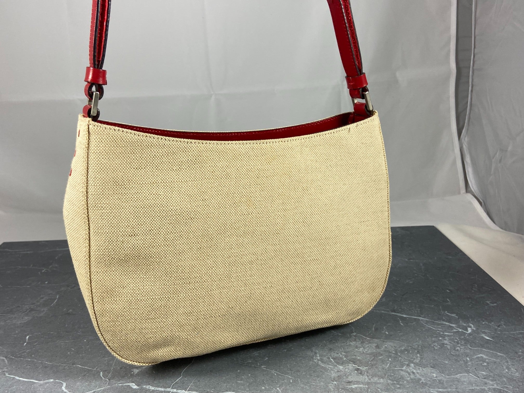 Prada Sport Hobo Bag Beige / Red