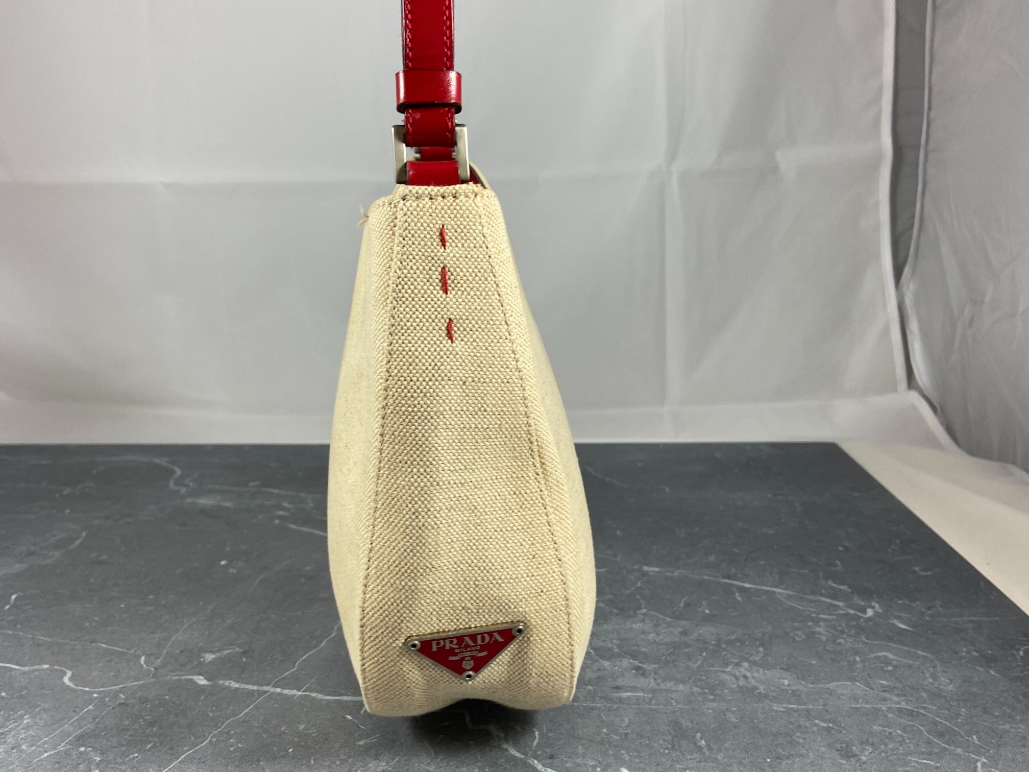 Prada Sport Hobo Bag Beige / Red