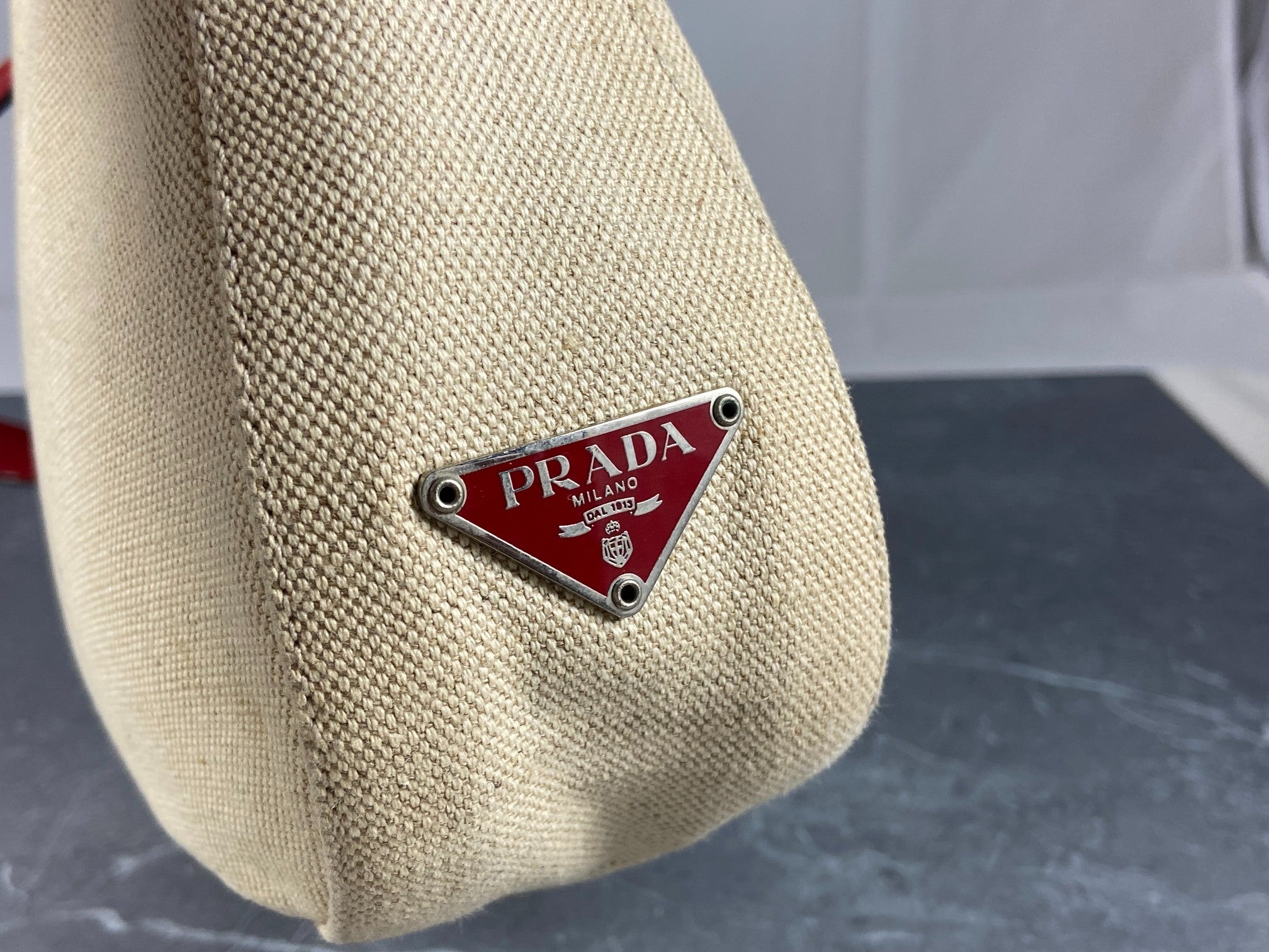 Prada Sport Hobo Bag Beige / Red