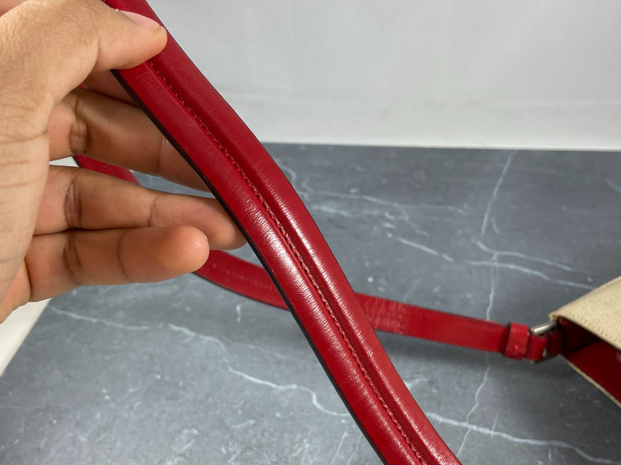 Prada Sport Hobo Bag Beige / Red