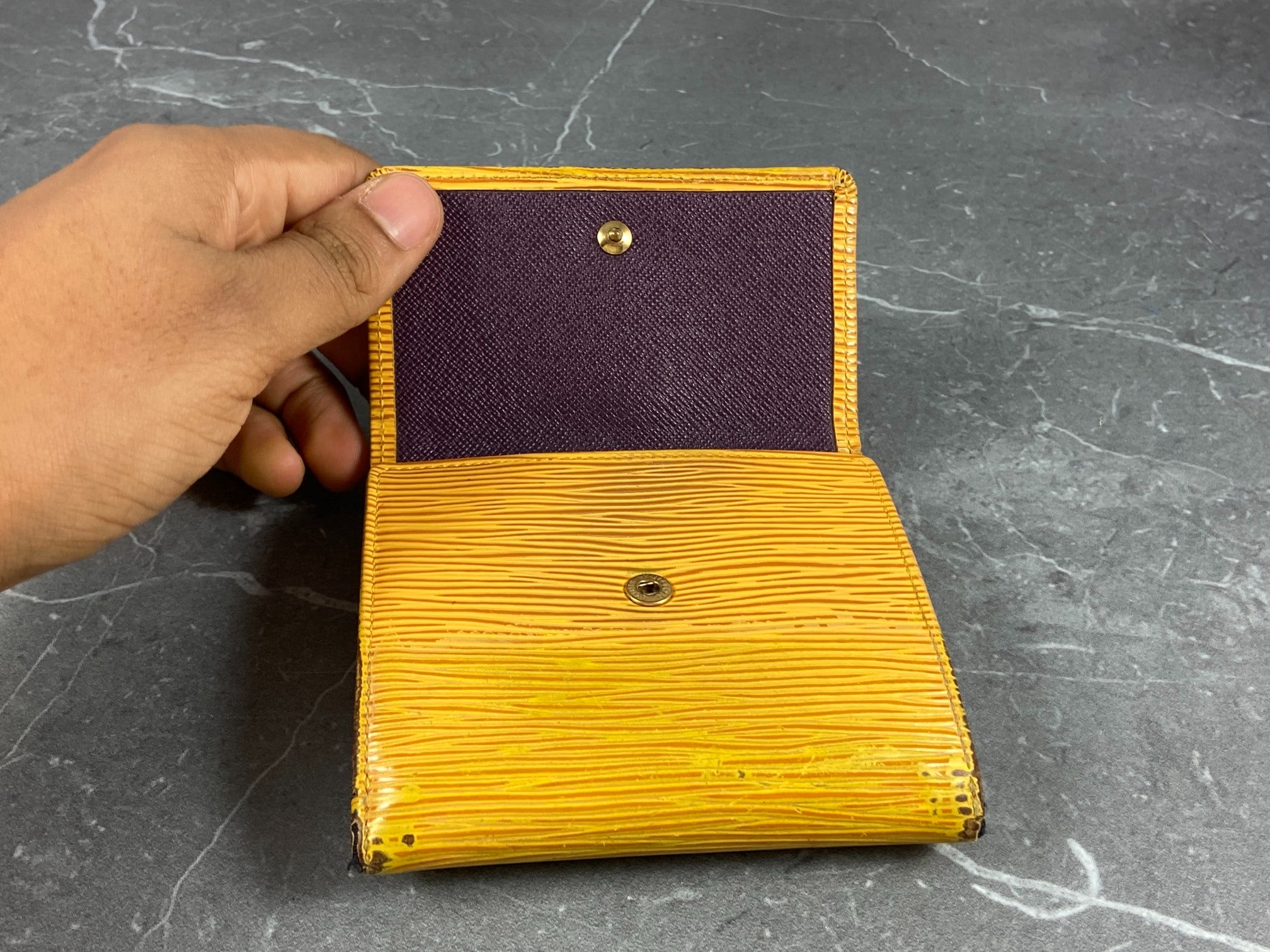 Louis Vuitton Elise Wallet Black Epi Leather