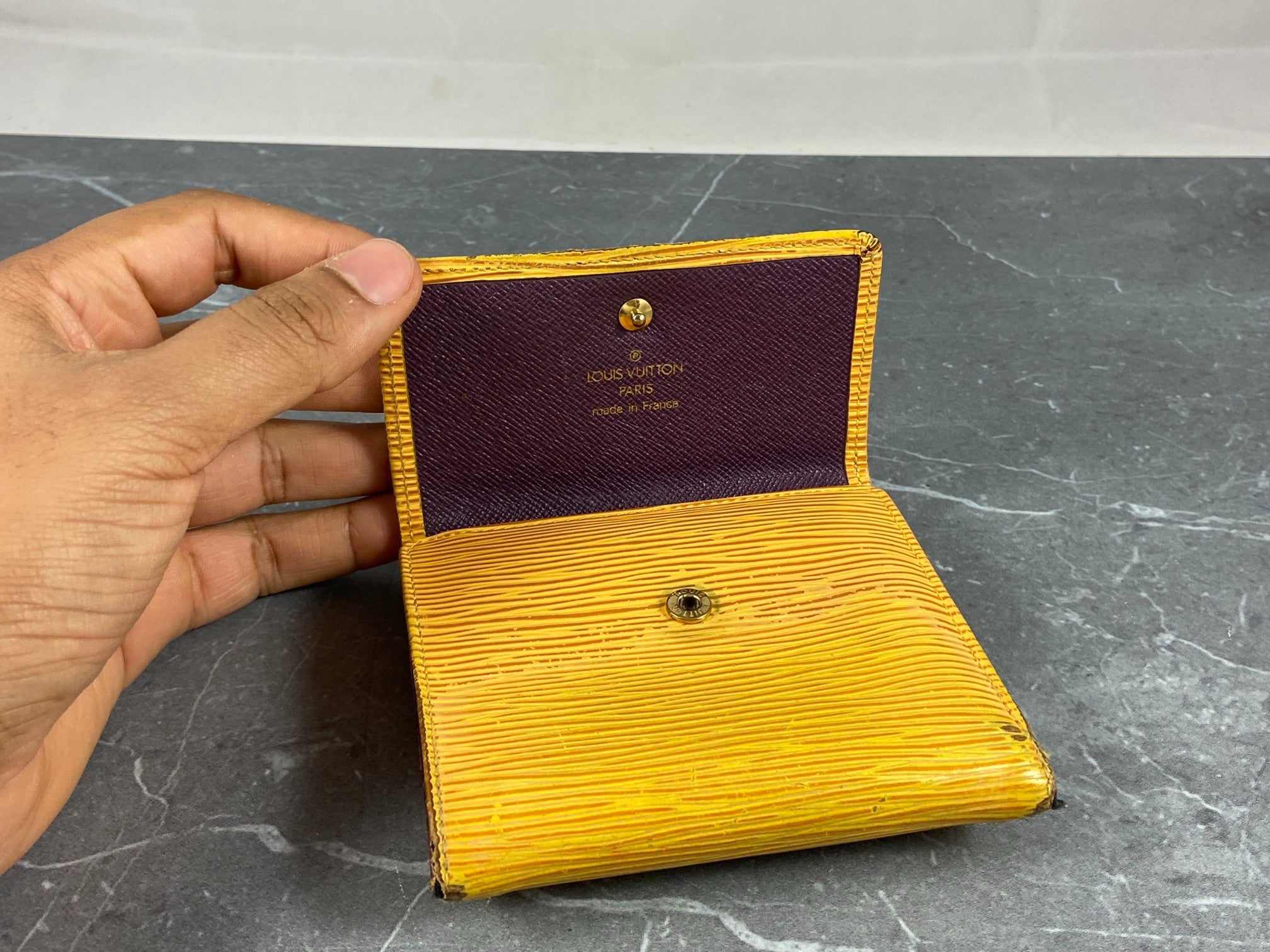 Louis Vuitton Elise Wallet Black Epi Leather