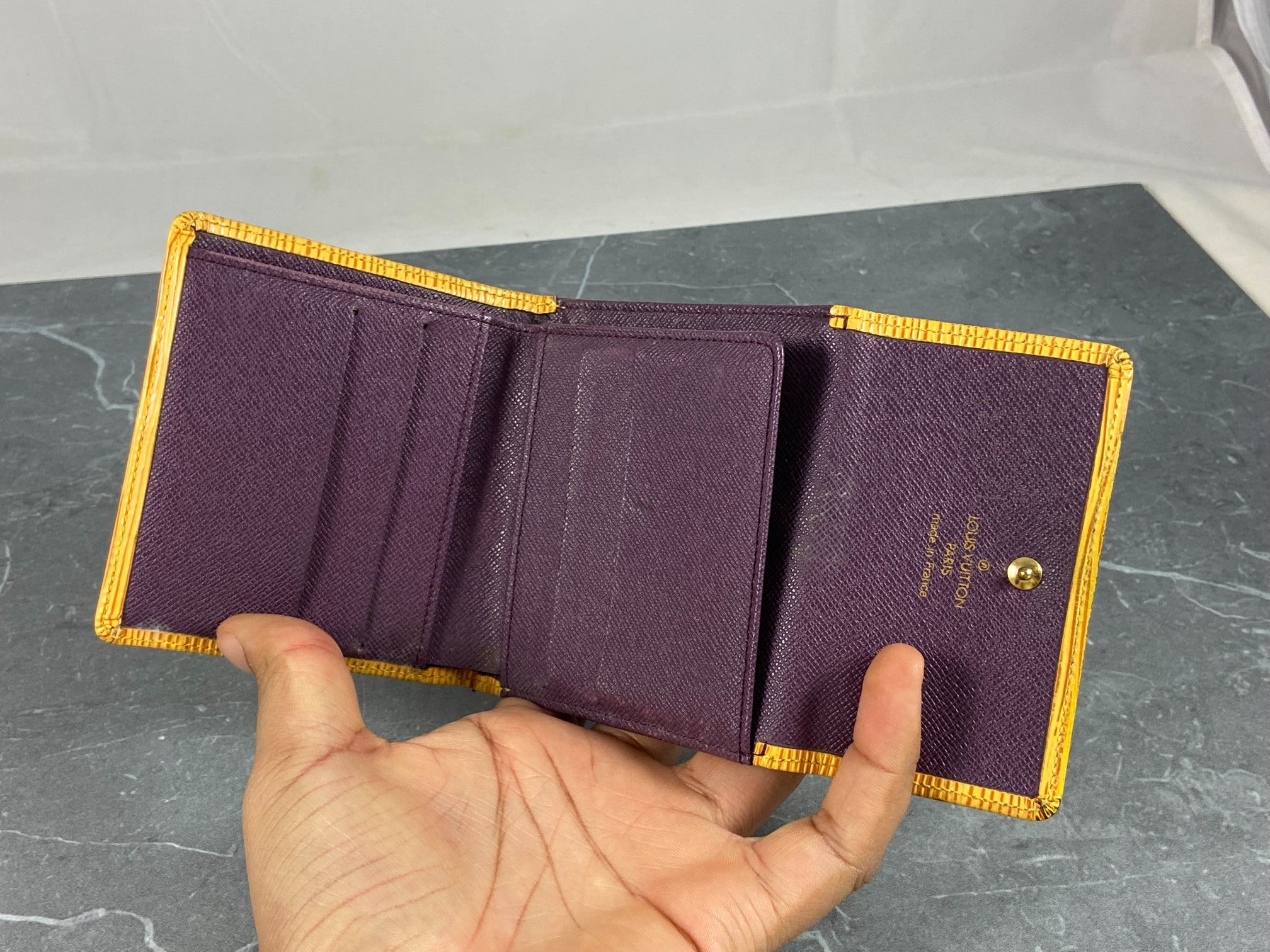 Louis Vuitton Elise Wallet Black Epi Leather