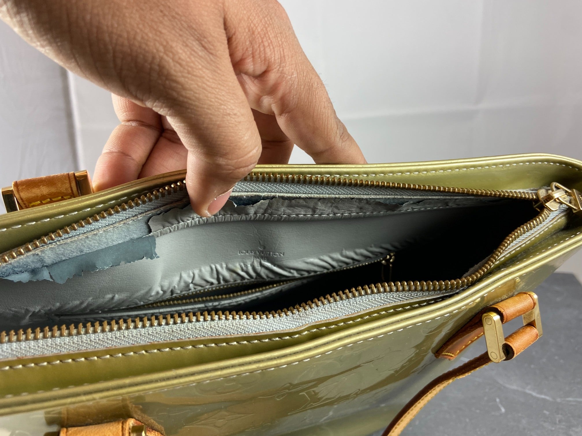 Louis Vuitton Houston Bag Black Vernis Leather