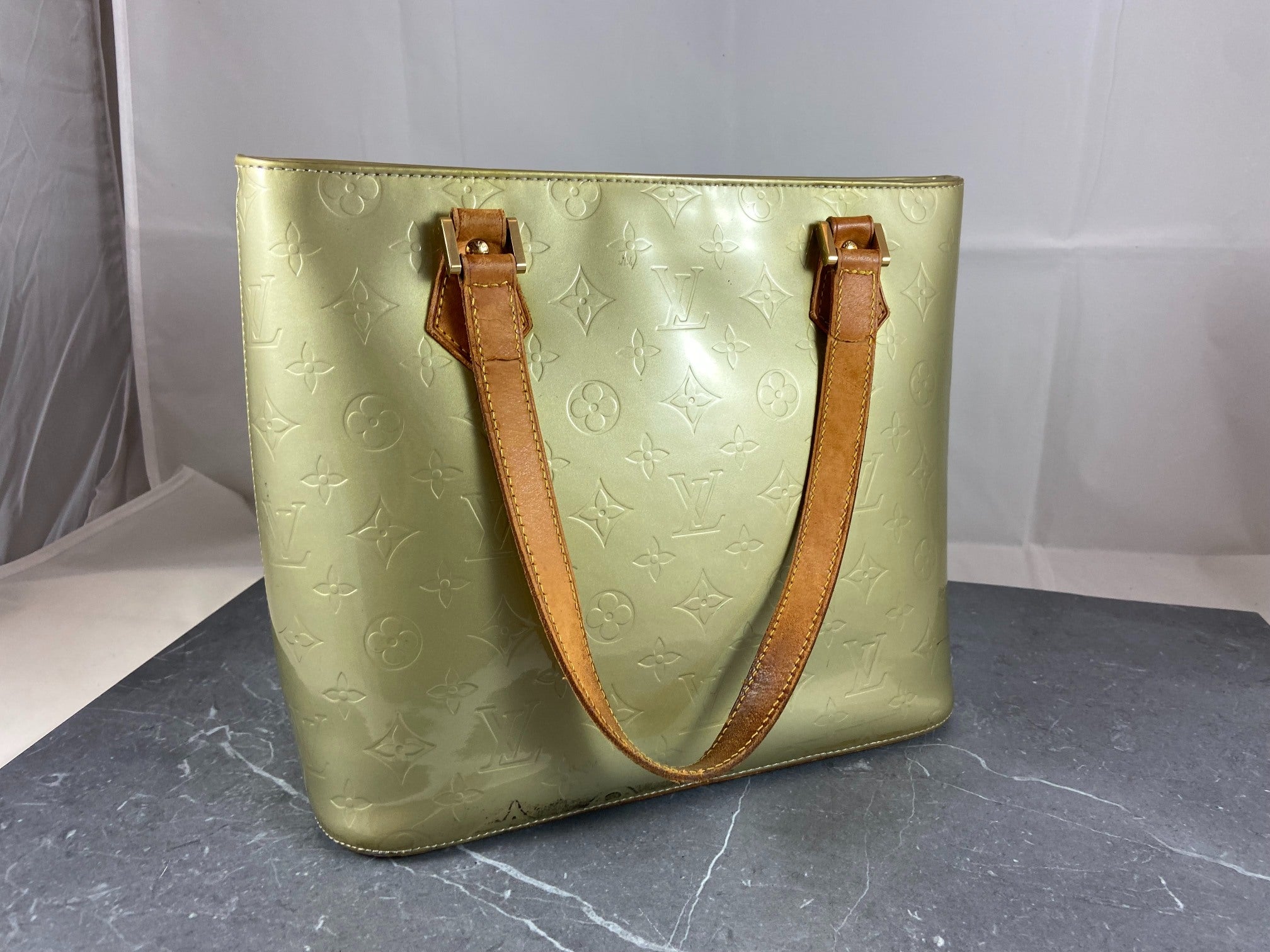 Louis Vuitton Houston Bag Black Vernis Leather