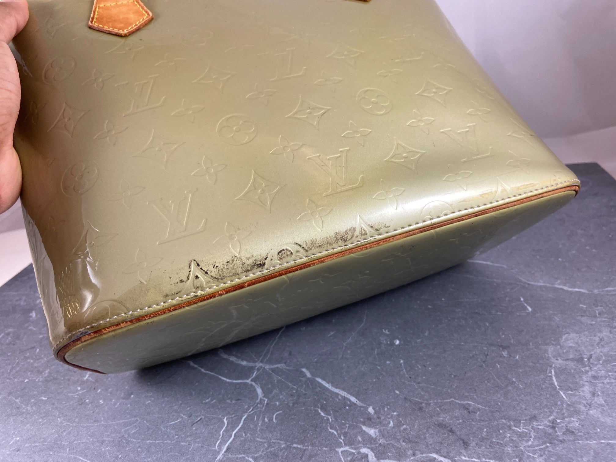 Louis Vuitton Houston Bag Black Vernis Leather