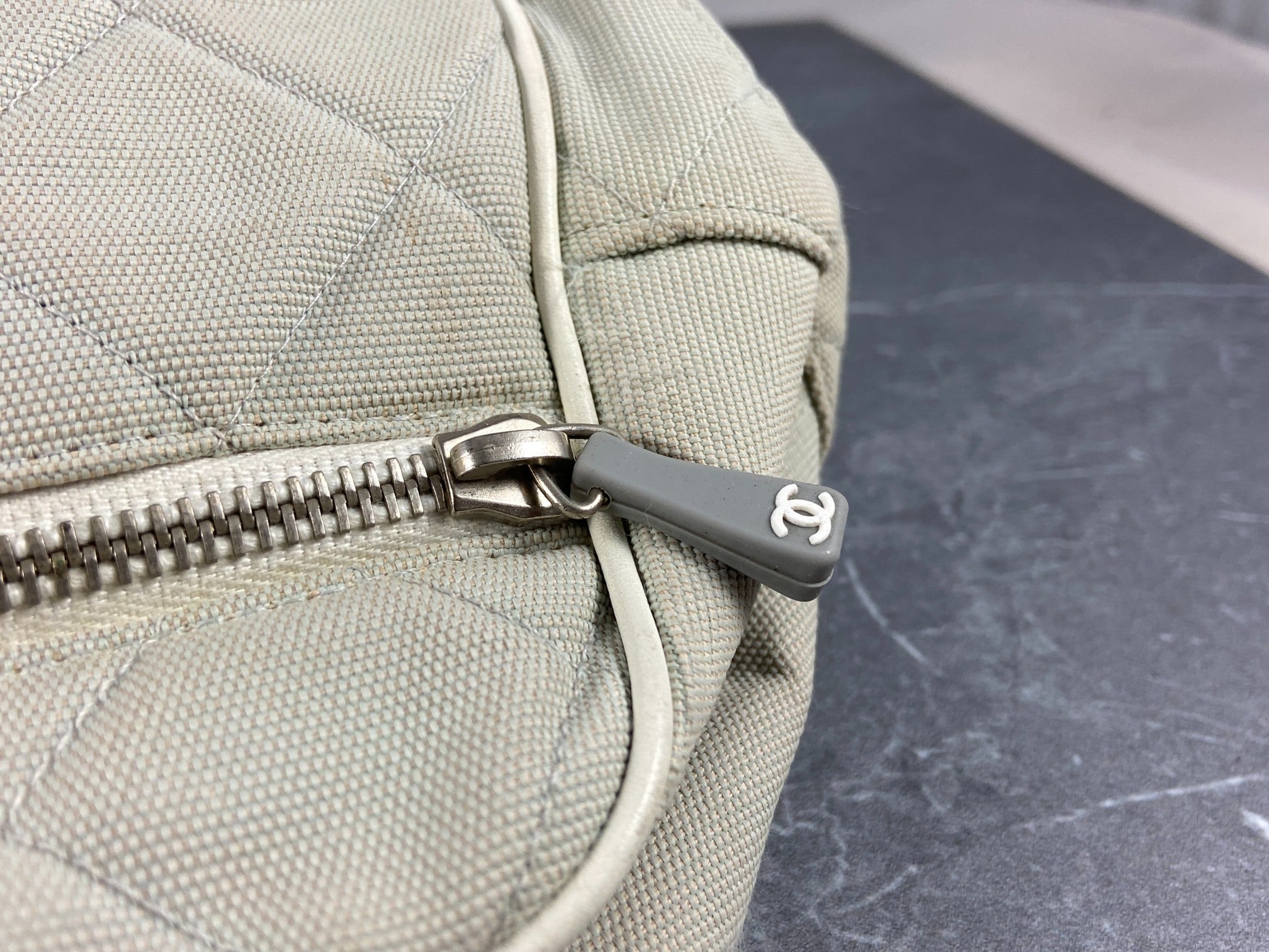 Chanel Bowling Bag Black Quilted Canvas