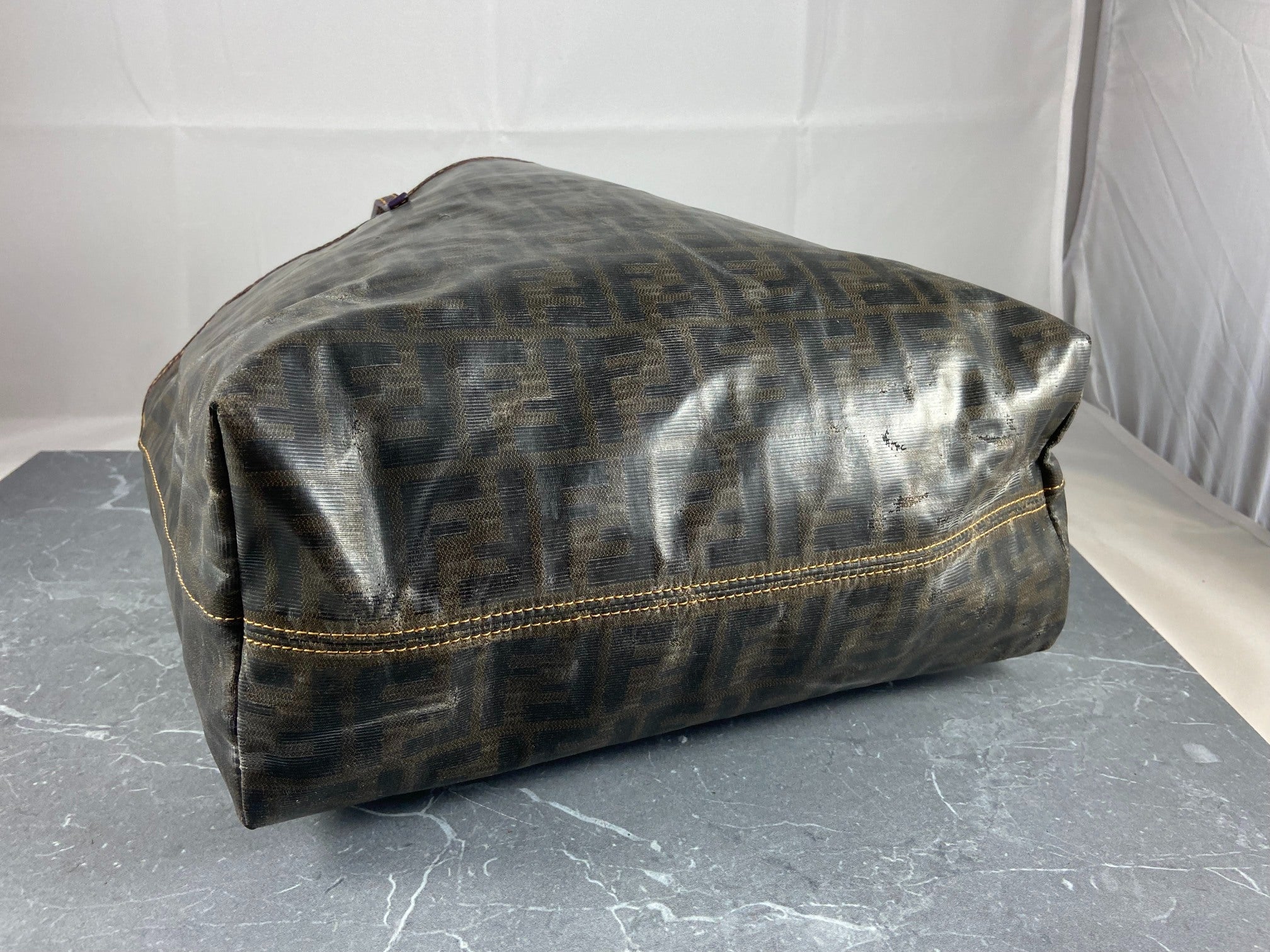 Fendi Hand / Shopper Bag Brown Zucca Coated Canvas