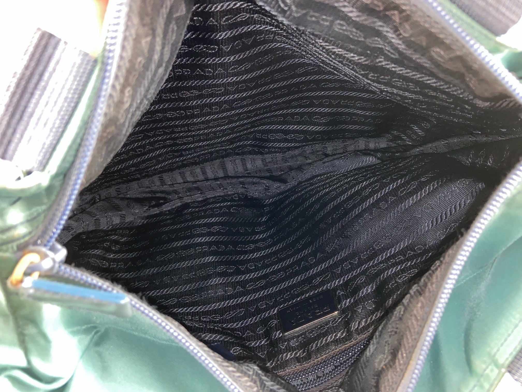 Prada Tessuto Nylon Hand / Tote Bag Blue