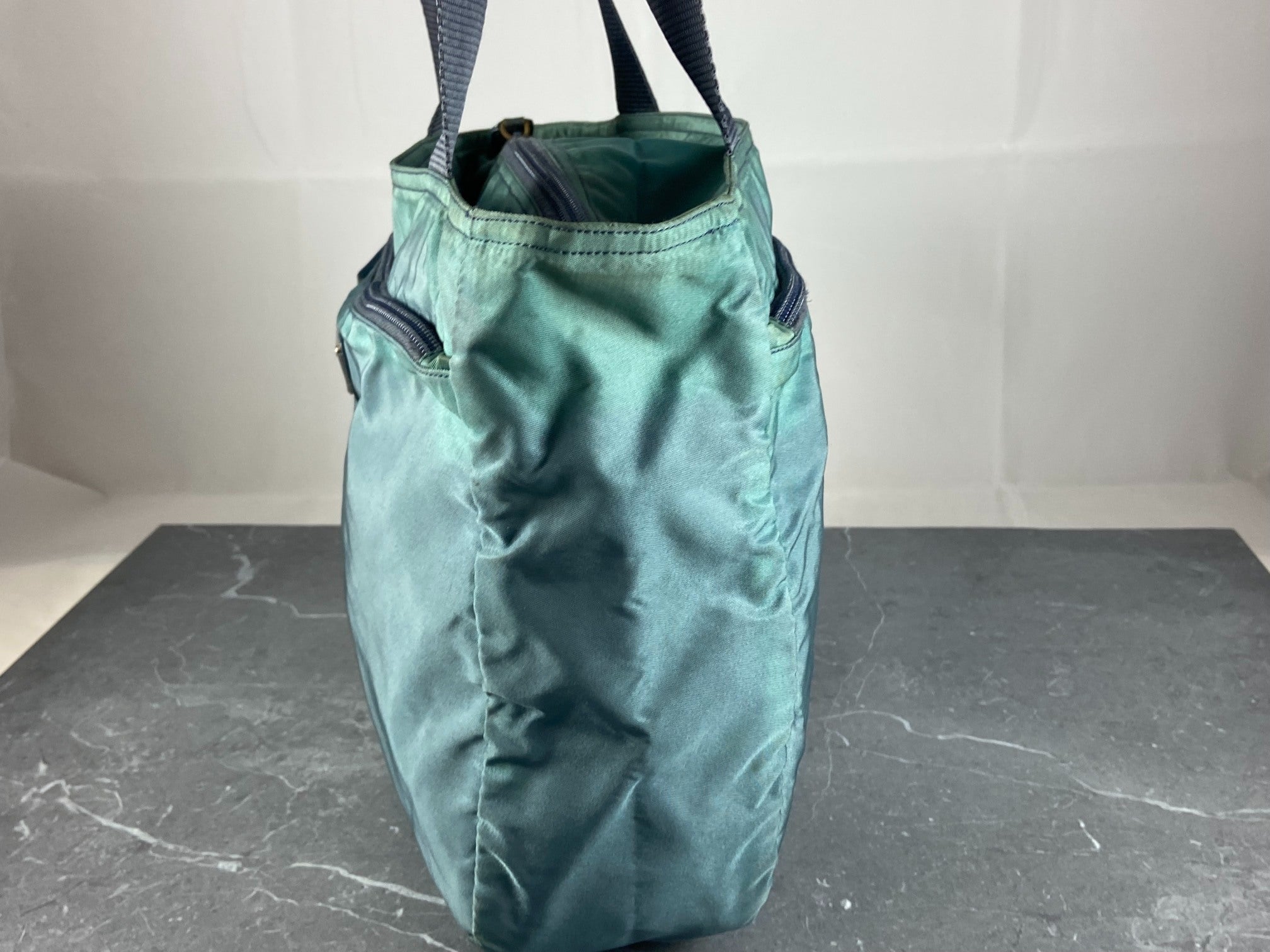 Prada Tessuto Nylon Hand / Tote Bag Blue