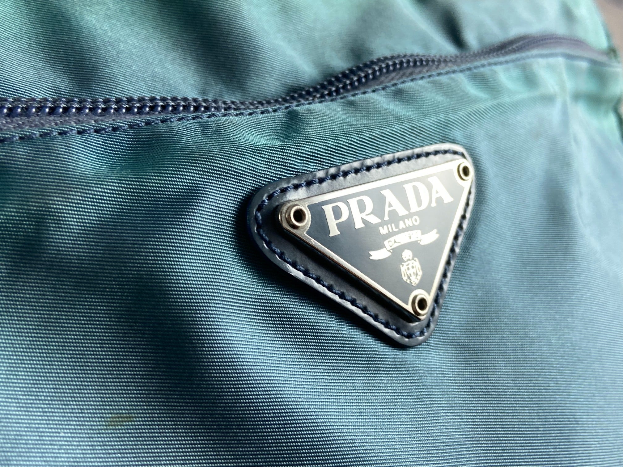 Prada Tessuto Nylon Hand / Tote Bag Blue