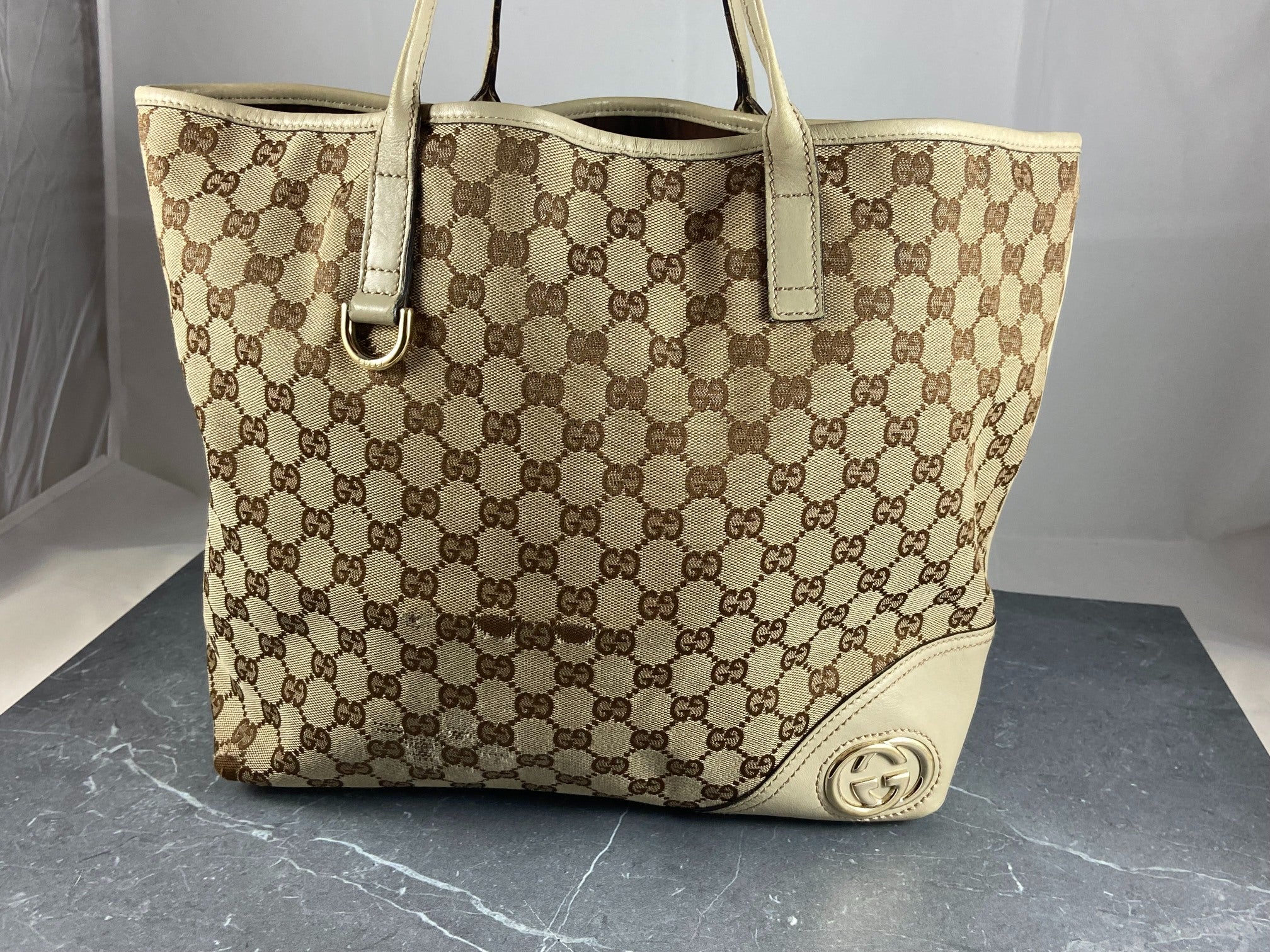 Gucci Hand / Tote Bag Beige GG Monogram