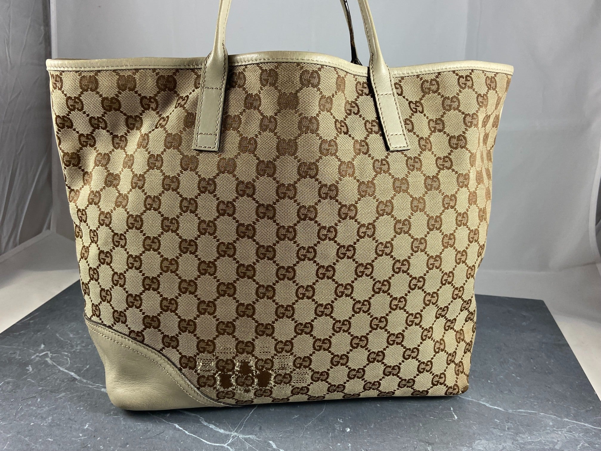 Gucci Hand / Tote Bag Beige GG Monogram